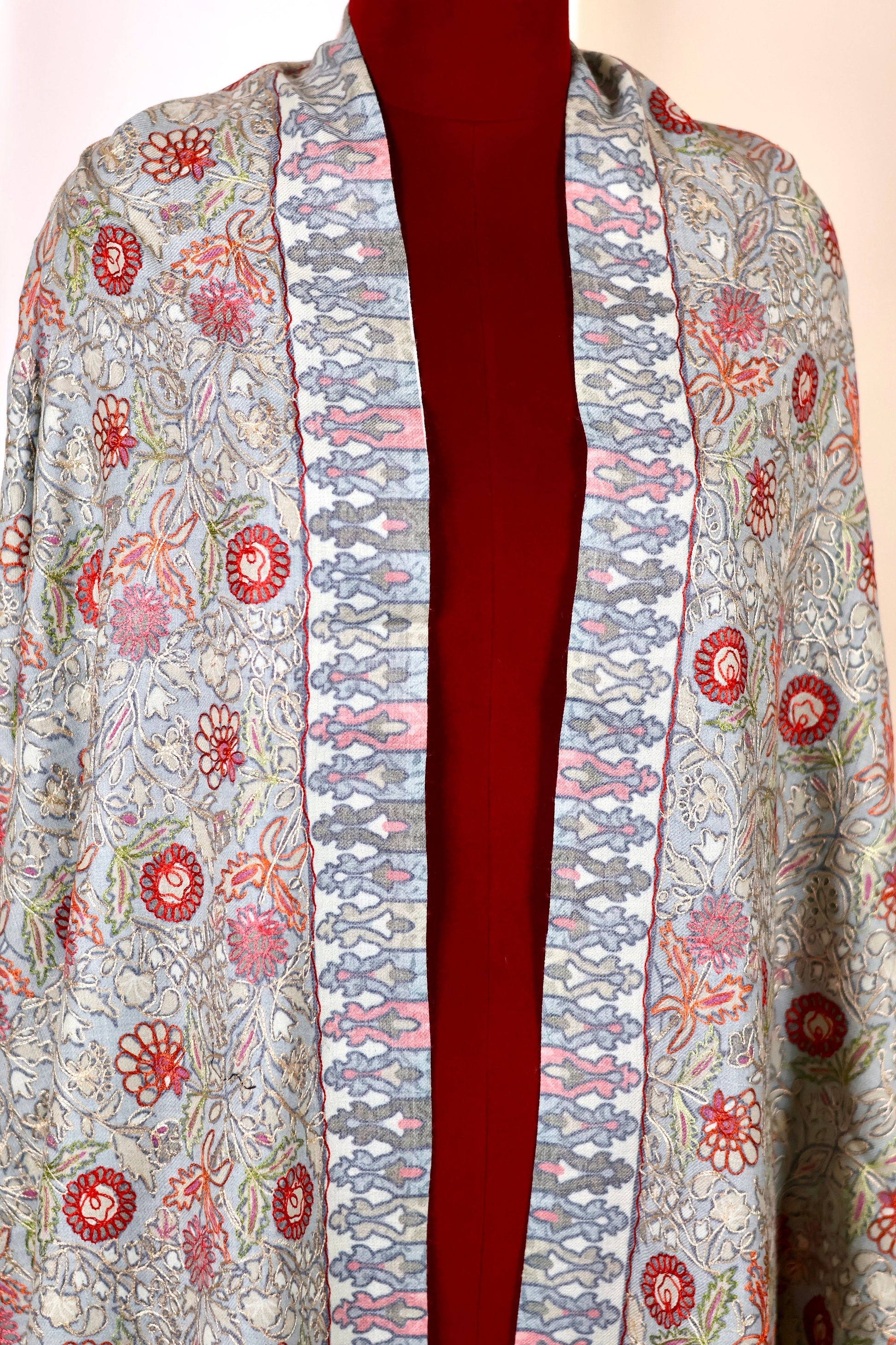 Handmade Kani Pashmina Cashmere Shawl, Embroidery Kashmiri Pashmina Silk Shawl, Premium Cashmere Shawl, Soft & Warm Shawls, Christmas Gift