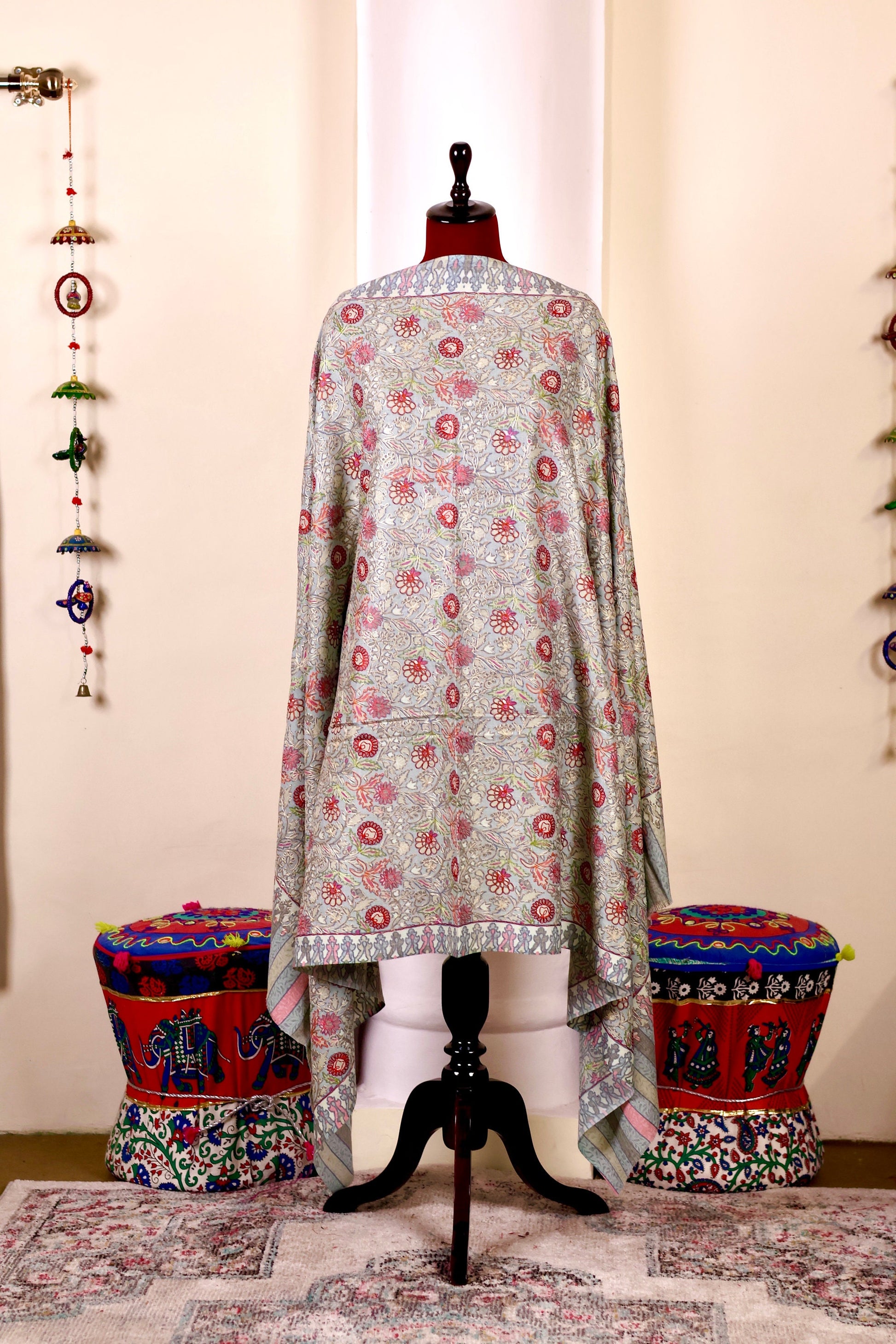 Handmade Kani Pashmina Cashmere Shawl, Embroidery Kashmiri Pashmina Silk Shawl, Premium Cashmere Shawl, Soft & Warm Shawls, Christmas Gift