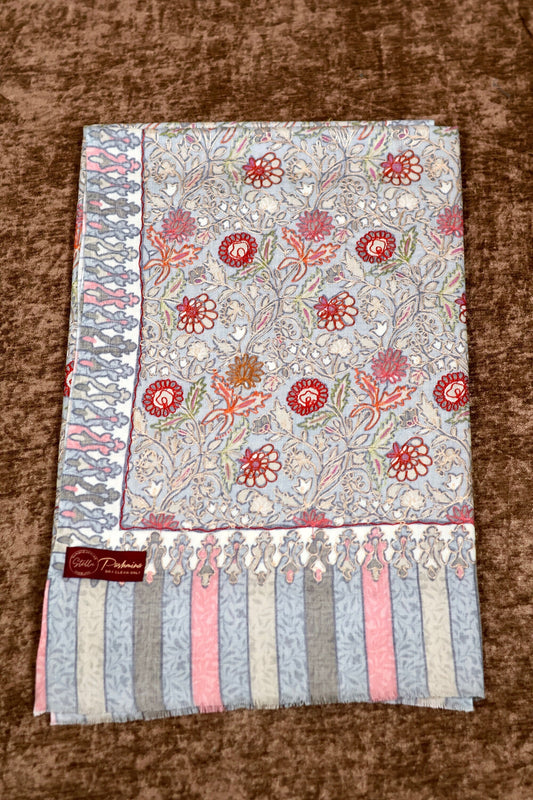 Handmade Kani Pashmina Cashmere Shawl, Embroidery Kashmiri Pashmina Silk Shawl, Premium Cashmere Shawl, Soft & Warm Shawls, Christmas Gift