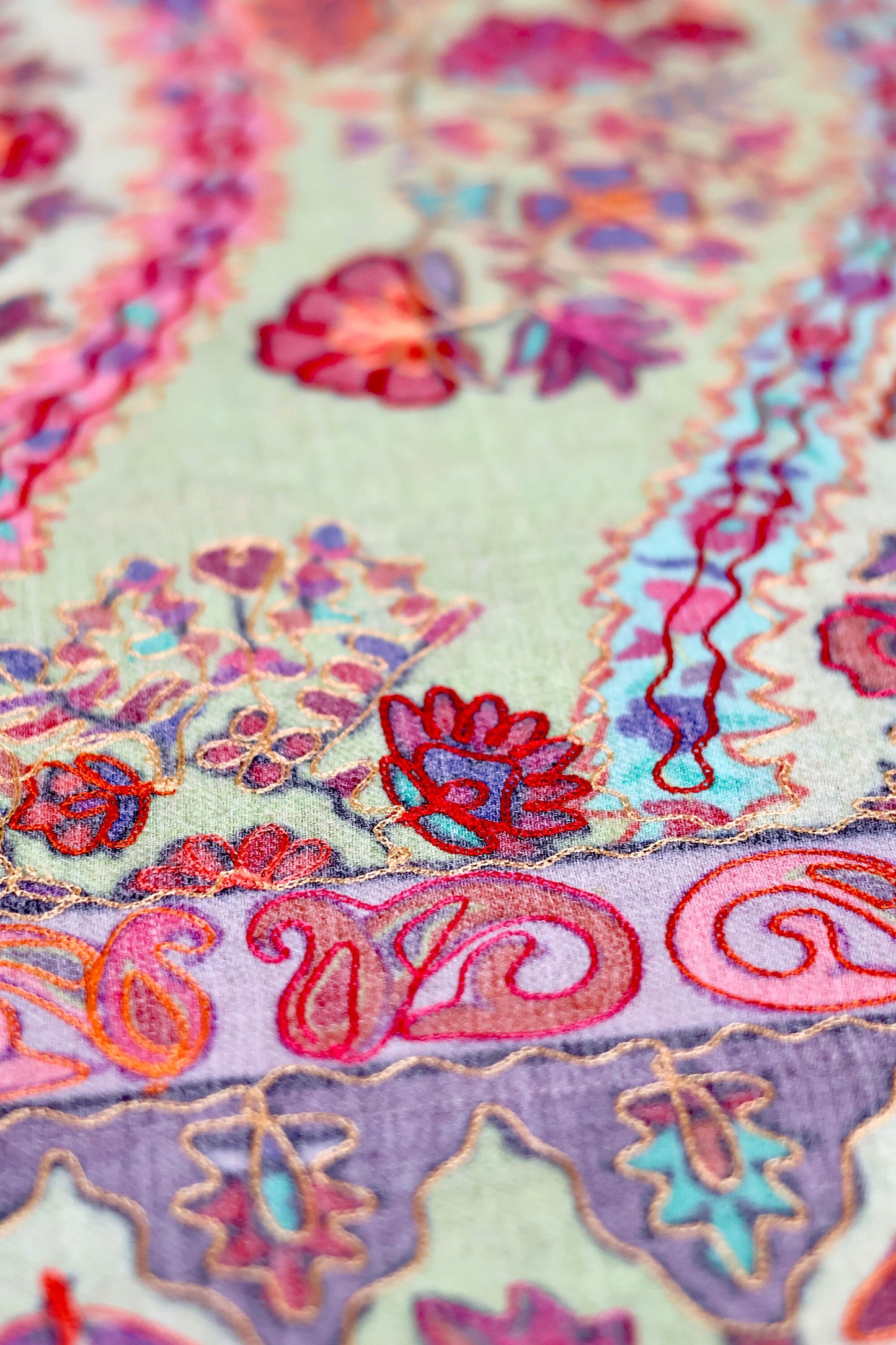 Kalamkari Pashmina Cashmere Shawl, Hand Embroidery Kashmiri Pashmina Silk Shawl, Premium Cashmere Shawl, Soft & Warm Shawls, Christmas Gift