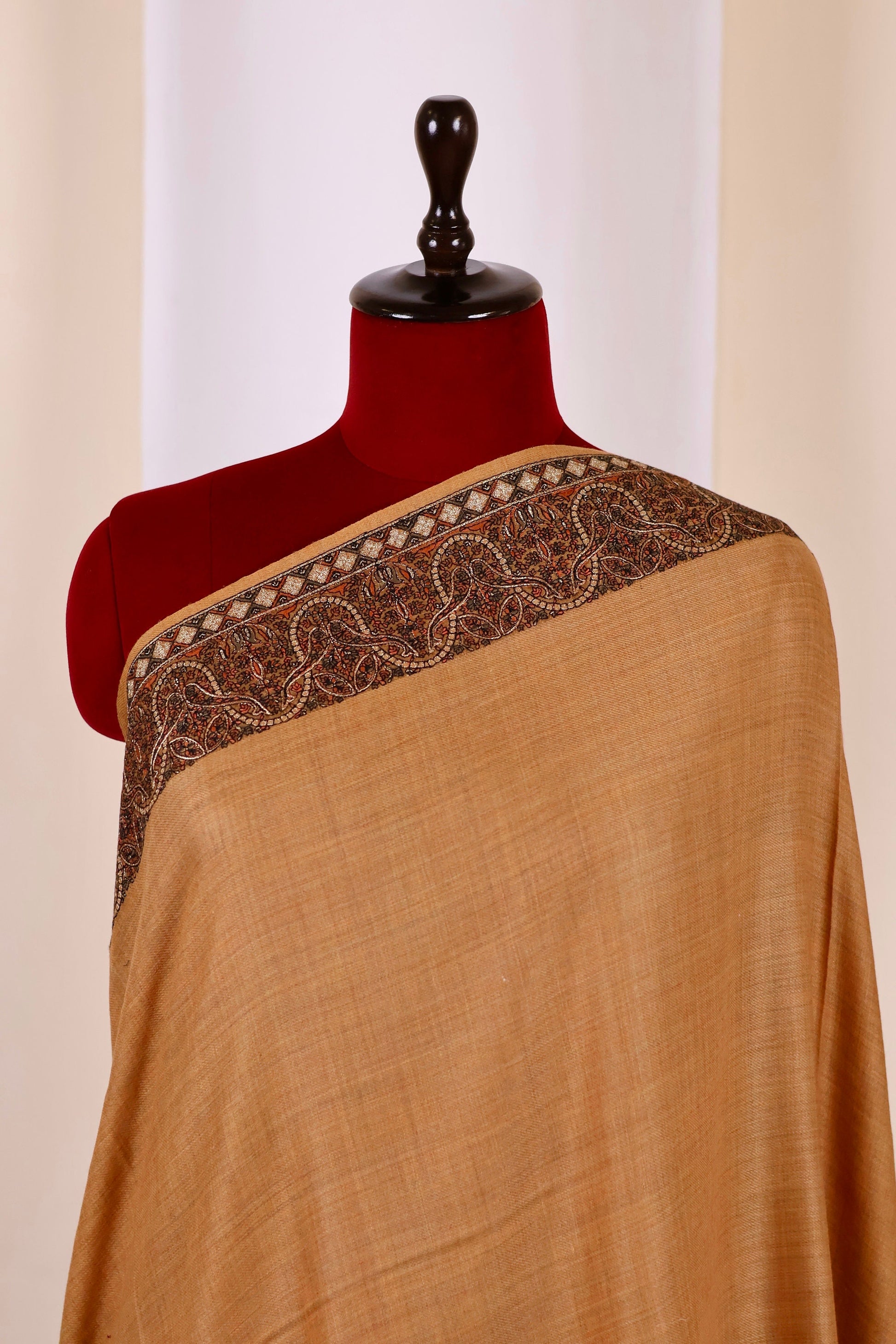 Handmade Pashmina Cashmere Shawl, Hand Embroidery Kashmiri Pashmina Silk Shawl, Premium Cashmere Scarfs, Soft & Warm Shawls, Christmas Gift