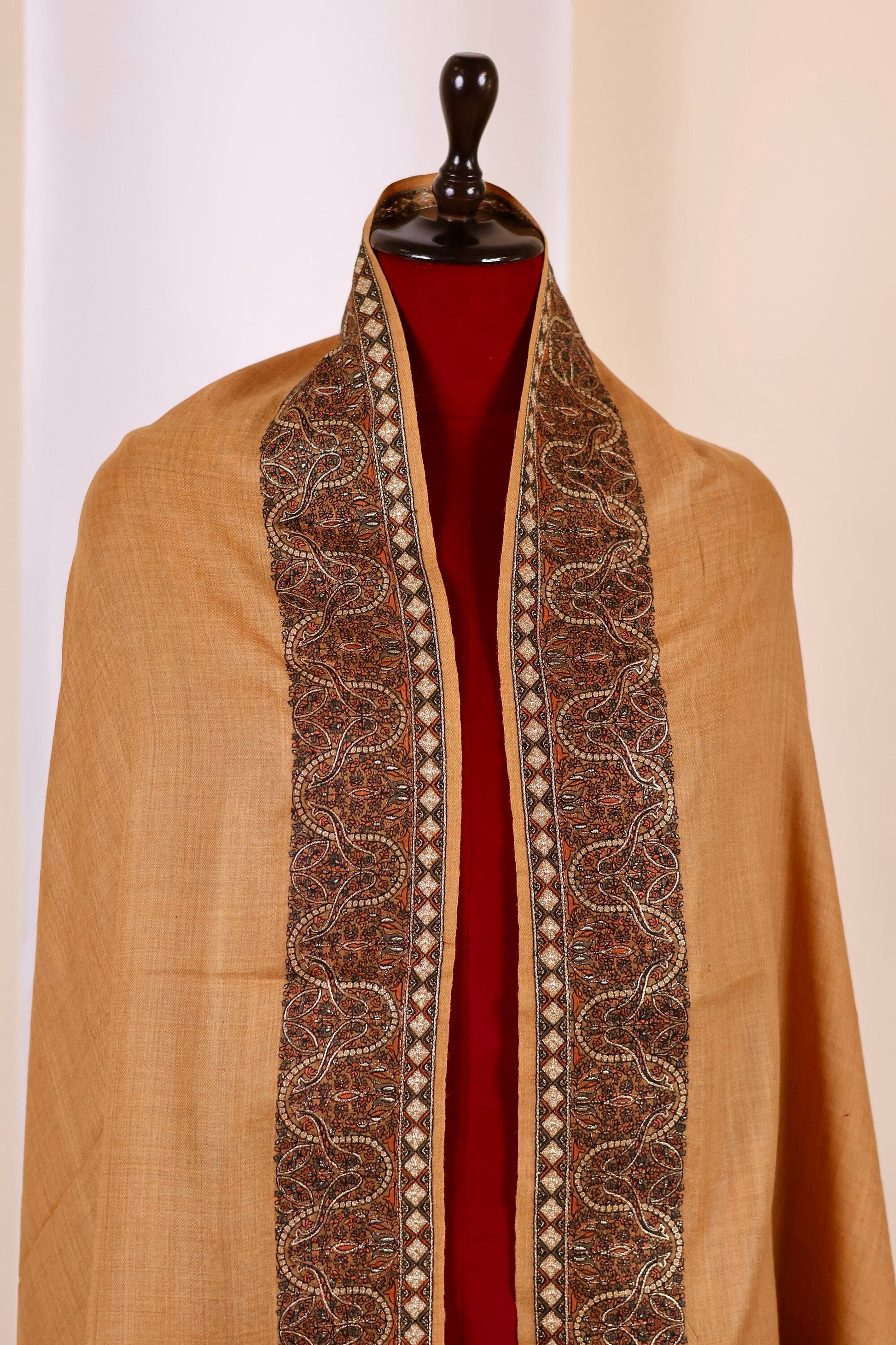Handmade Pashmina Cashmere Shawl, Hand Embroidery Kashmiri Pashmina Silk Shawl, Premium Cashmere Scarfs, Soft & Warm Shawls, Christmas Gift