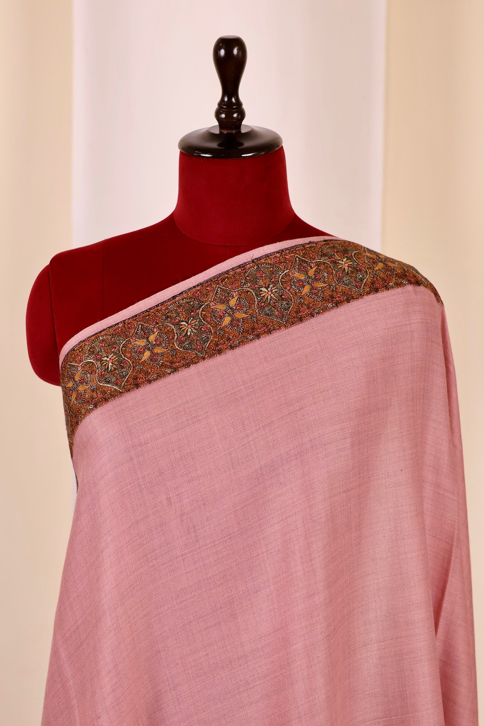 Handmade Pashmina Cashmere Shawl, Hand Embroidery Kashmiri Pashmina Silk Shawl, Premium Cashmere Scarfs, Soft & Warm Shawls, Christmas Gift