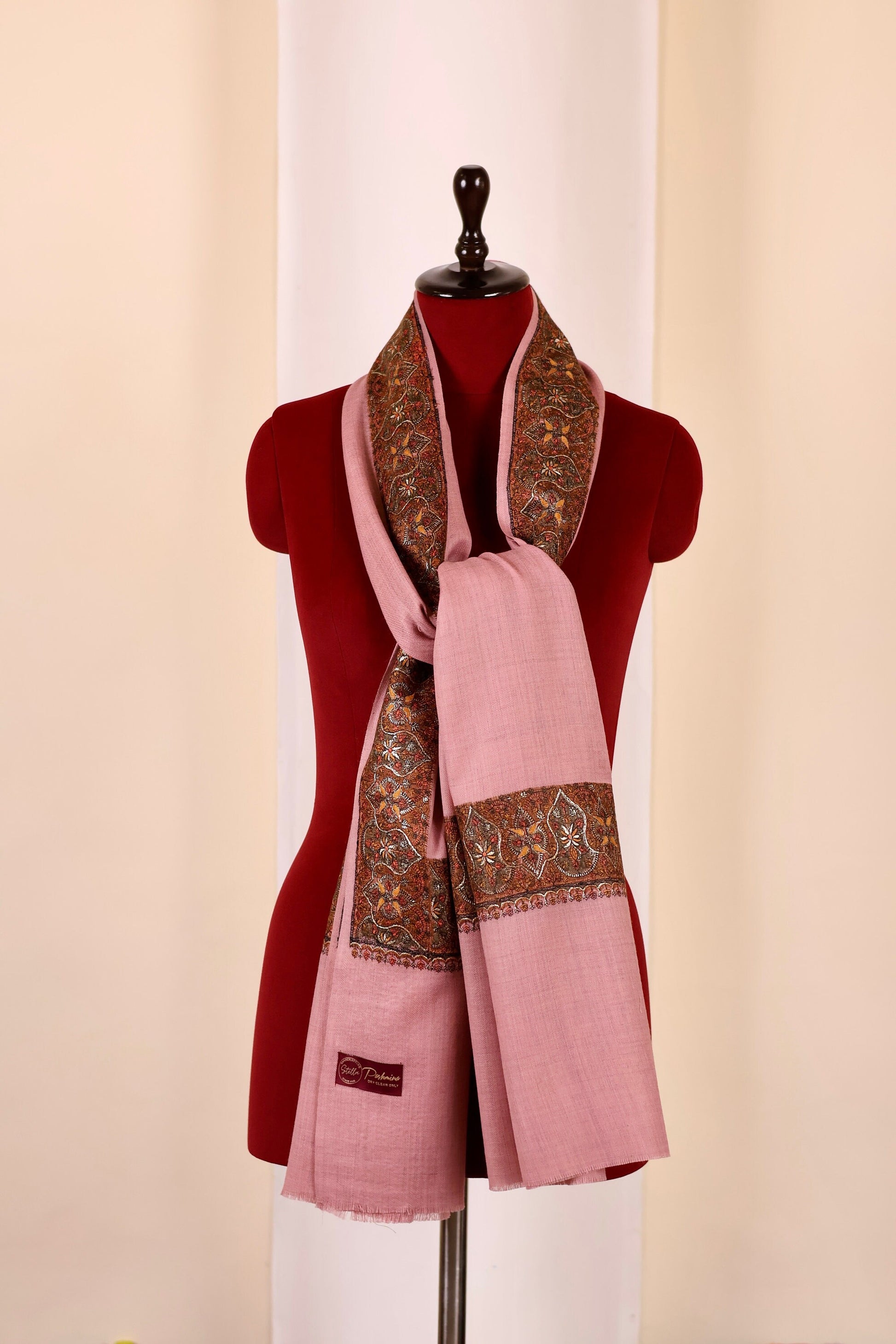 Handmade Pashmina Cashmere Shawl, Hand Embroidery Kashmiri Pashmina Silk Shawl, Premium Cashmere Scarfs, Soft & Warm Shawls, Christmas Gift