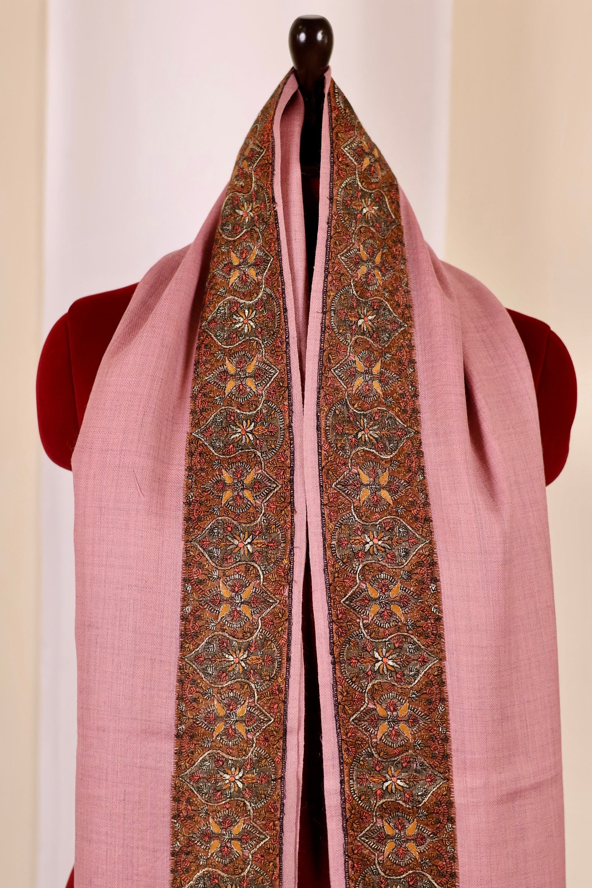 Handmade Pashmina Cashmere Shawl, Hand Embroidery Kashmiri Pashmina Silk Shawl, Premium Cashmere Scarfs, Soft & Warm Shawls, Christmas Gift