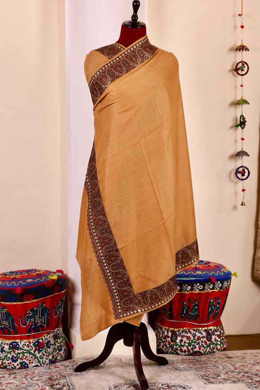Handmade Pashmina Cashmere Shawl, Hand Embroidery Kashmiri Pashmina Silk Shawl, Premium Cashmere Scarfs, Soft & Warm Shawls, Christmas Gift