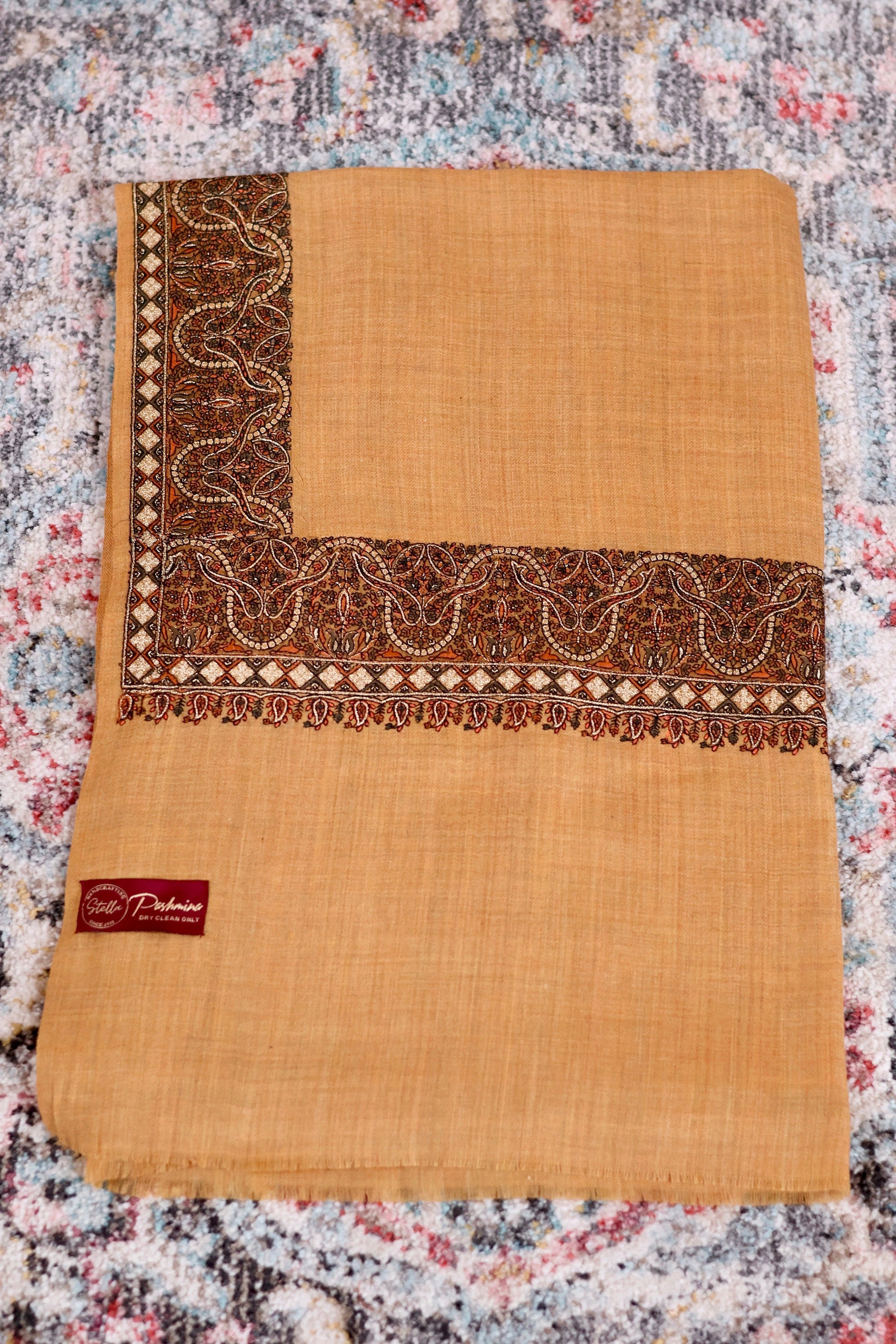 Handmade Pashmina Cashmere Shawl, Hand Embroidery Kashmiri Pashmina Silk Shawl, Premium Cashmere Scarfs, Soft & Warm Shawls, Christmas Gift