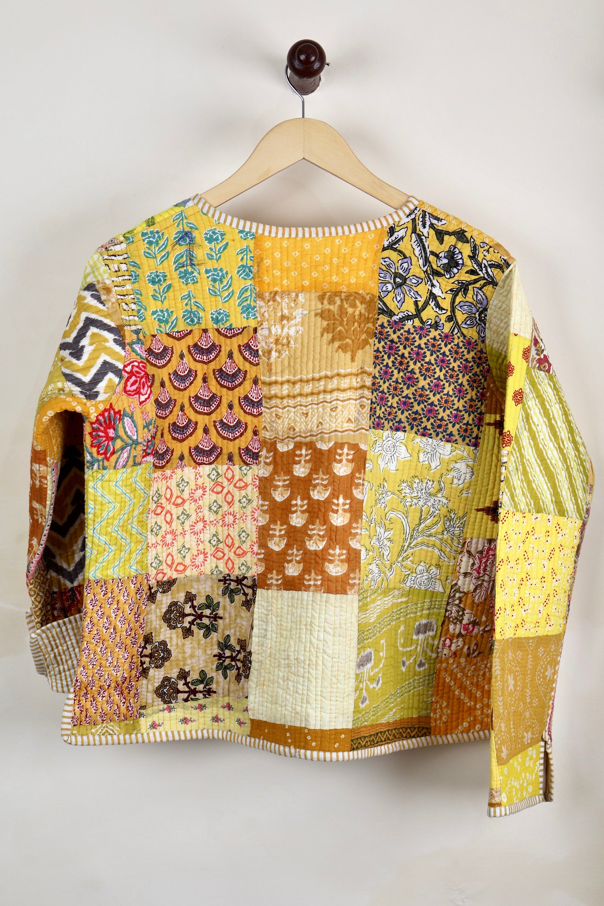 Vintage Patchwork Quilted Cotton Jackets | Fall Winter Floral Women's Coat | HandBlock Printed Reversible Bohemian Style Quilted Jackets