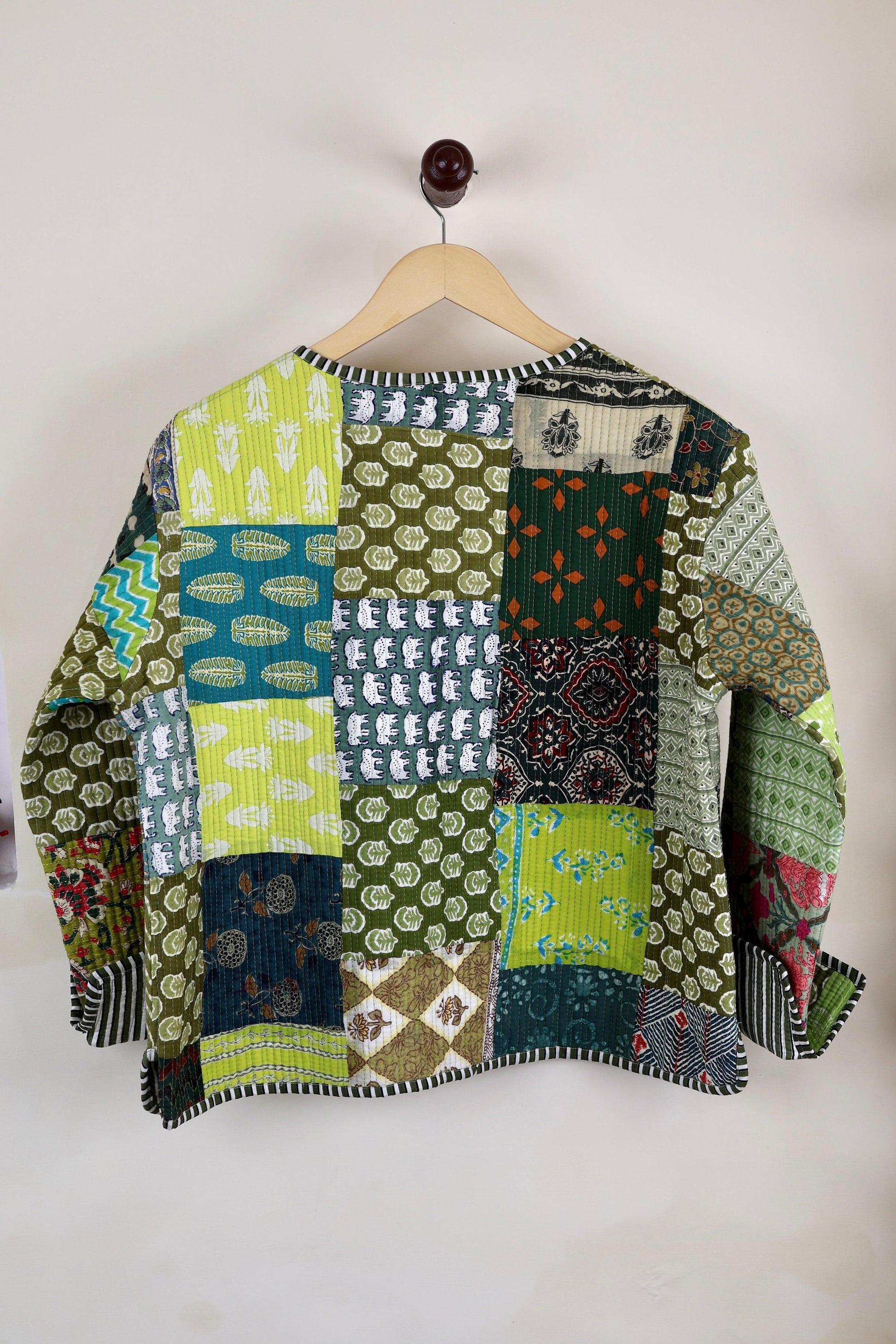 Patchwork HandBlock Printed Quilted Cotton Jackets | Fall Winter Floral Women's Coat | Reversible Bohemian Style Handmade Quilted Jackets