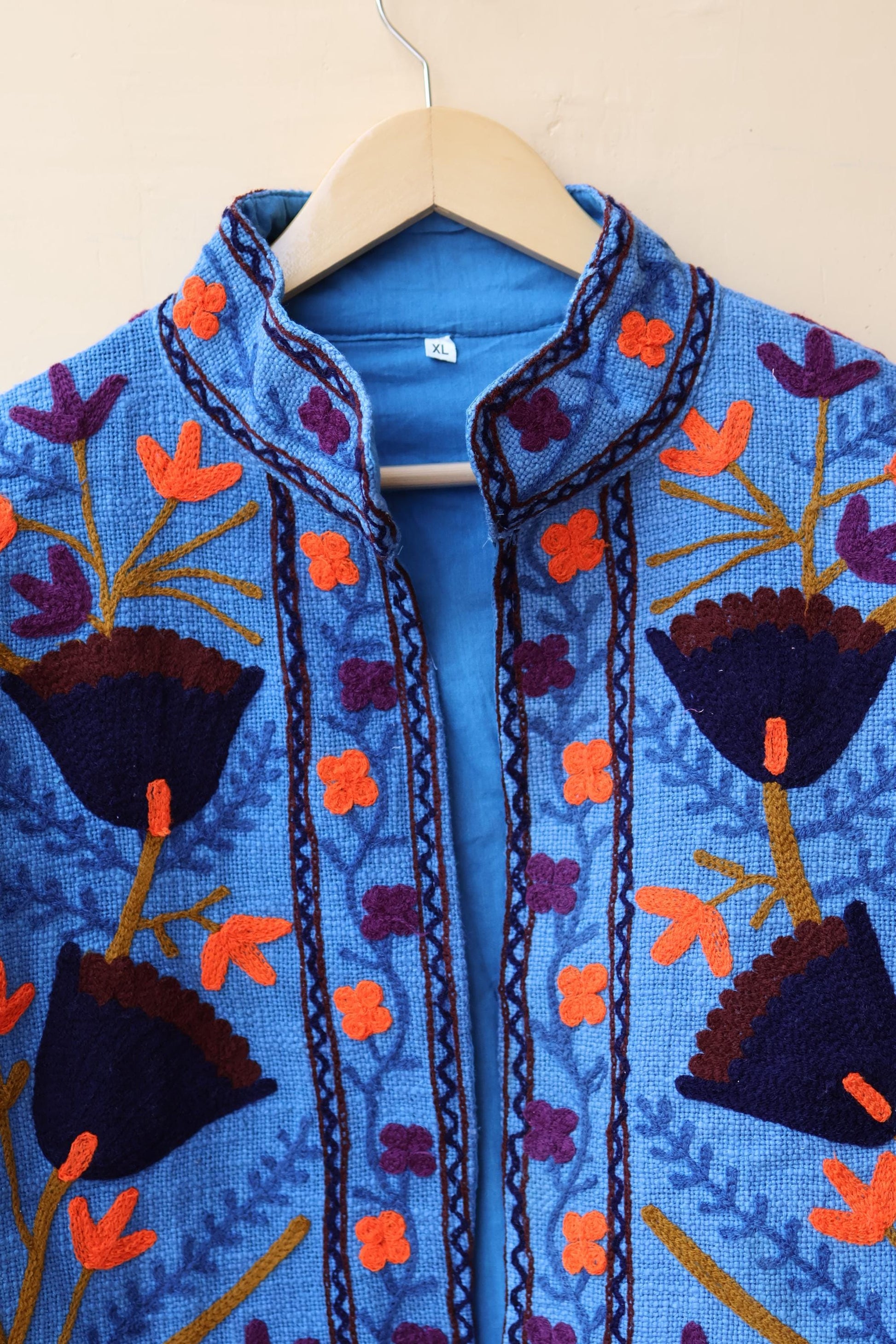 Suzani Embroidery Cotton Jacket, Kimono Jacket, Handmade Soft TNT Fabric Jacket, Women's Clothing Coat, Boho Jacket, Valentines Gift for Her