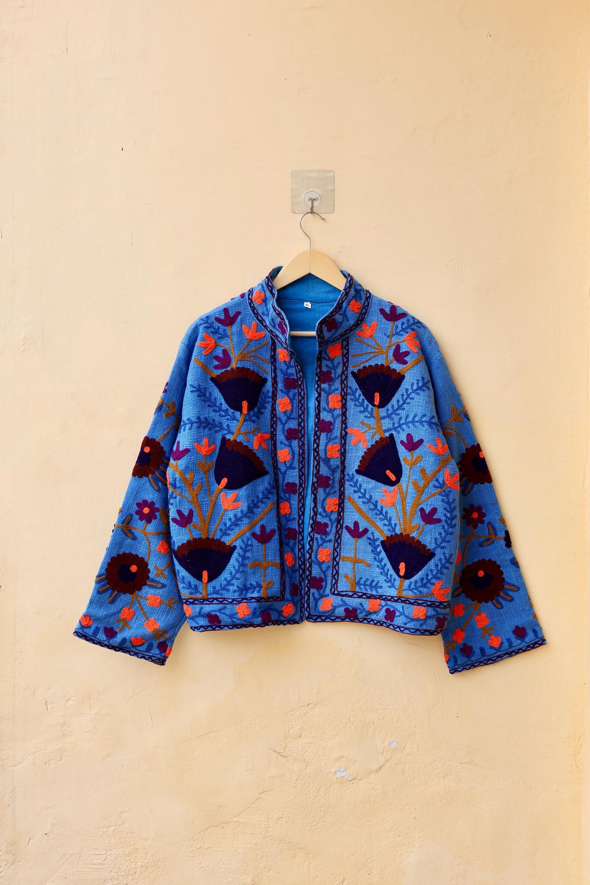 Suzani Embroidery Cotton Jacket, Kimono Jacket, Handmade Soft TNT Fabric Jacket, Women's Clothing Coat, Boho Jacket, Valentines Gift for Her