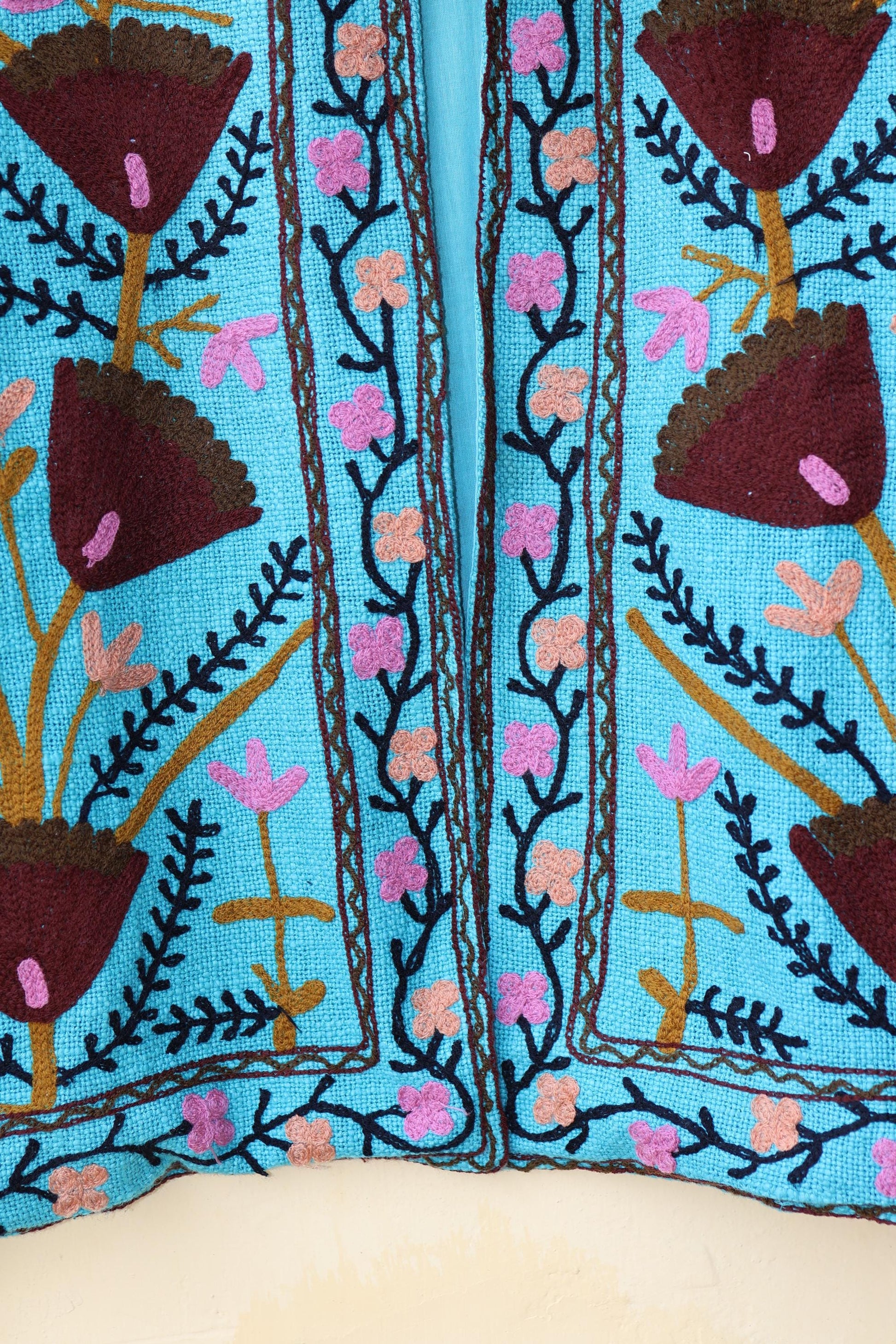Suzani Embroidery Cotton Jacket, Kimono Jacket, Handmade Soft TNT Fabric Jacket, Women's Clothing Coat, Boho Jacket, Valentines Gift for Her