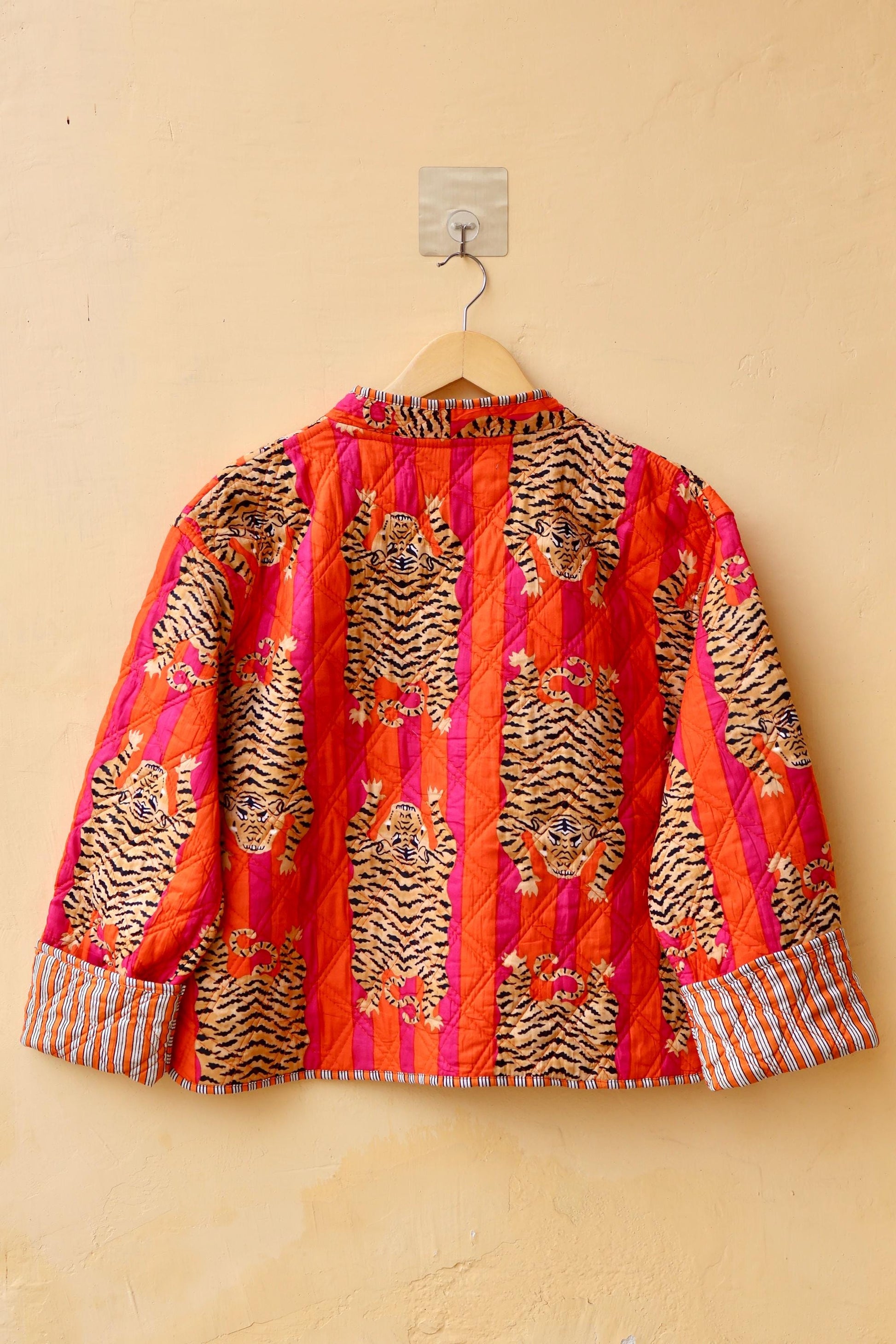 Cotton Quilted Jacket V-Neck New Style Spring Kantha Jacket Hand Block Print Floral Indian Women's Clothing Coat, Bohemian Jacket for Her