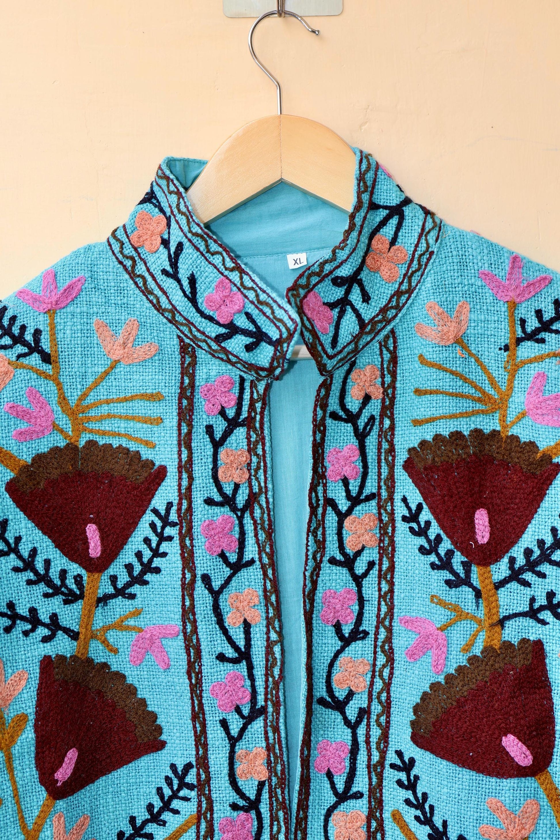 Suzani Embroidery Cotton Jacket, Kimono Jacket, Handmade Soft TNT Fabric Jacket, Women's Clothing Coat, Boho Jacket, Valentines Gift for Her