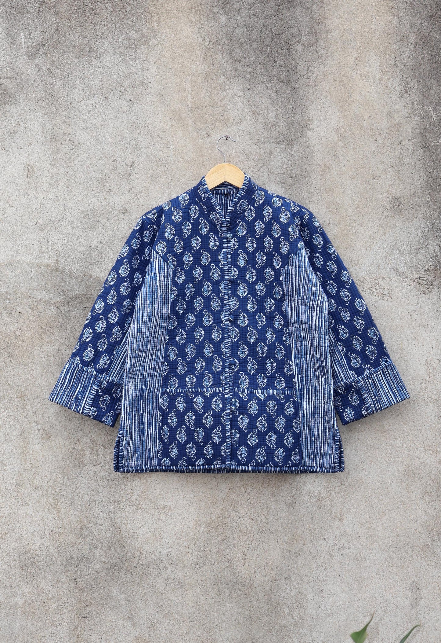 Trendy Cotton Handmade Kantha Quilted Jacket, Reversible Women's Soft Coat, Kimono Indian Vintage Boho Robe, Spring Day Gift for Her