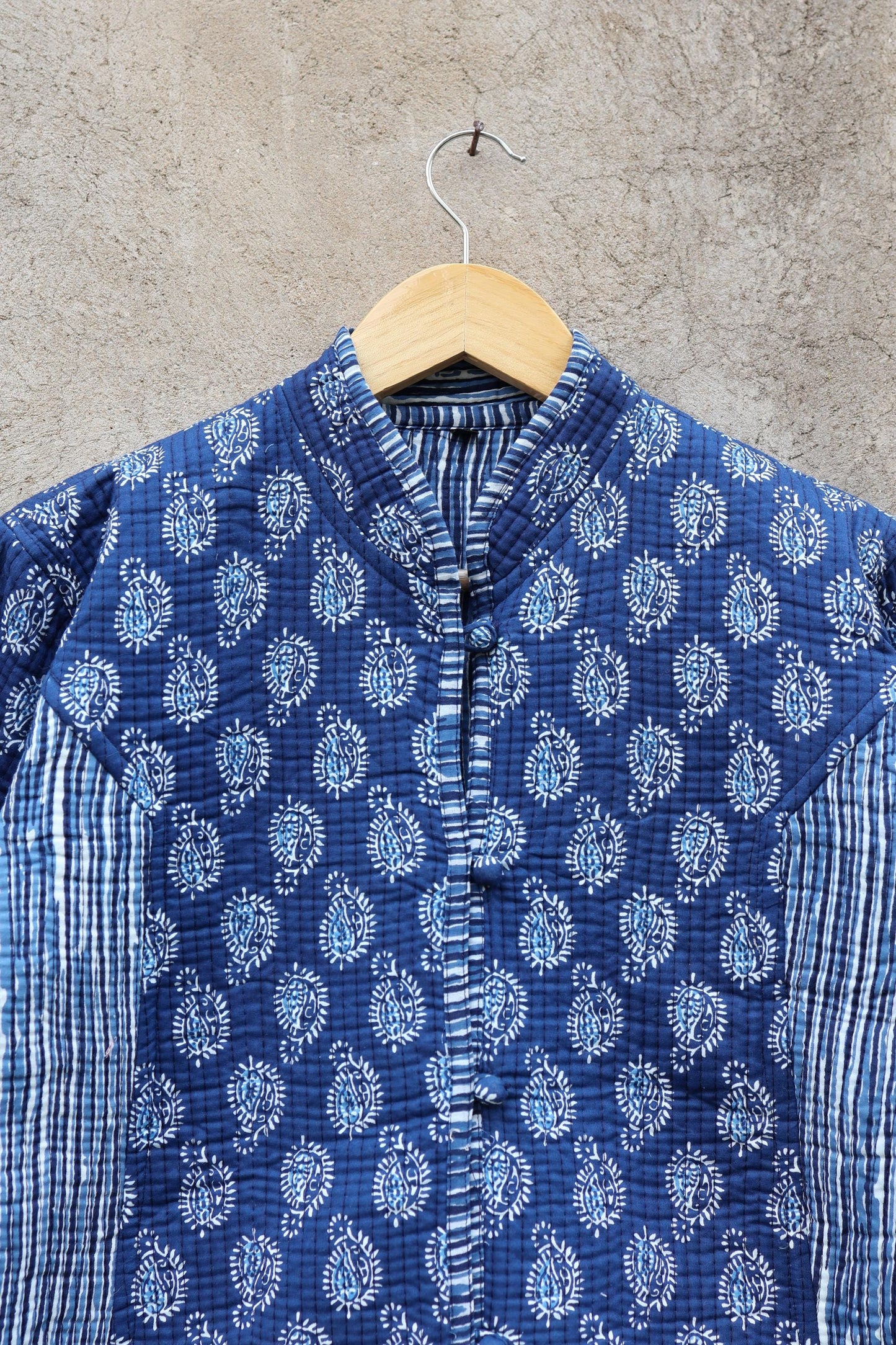 Trendy Cotton Handmade Kantha Quilted Jacket, Reversible Women's Soft Coat, Kimono Indian Vintage Boho Robe, Spring Day Gift for Her