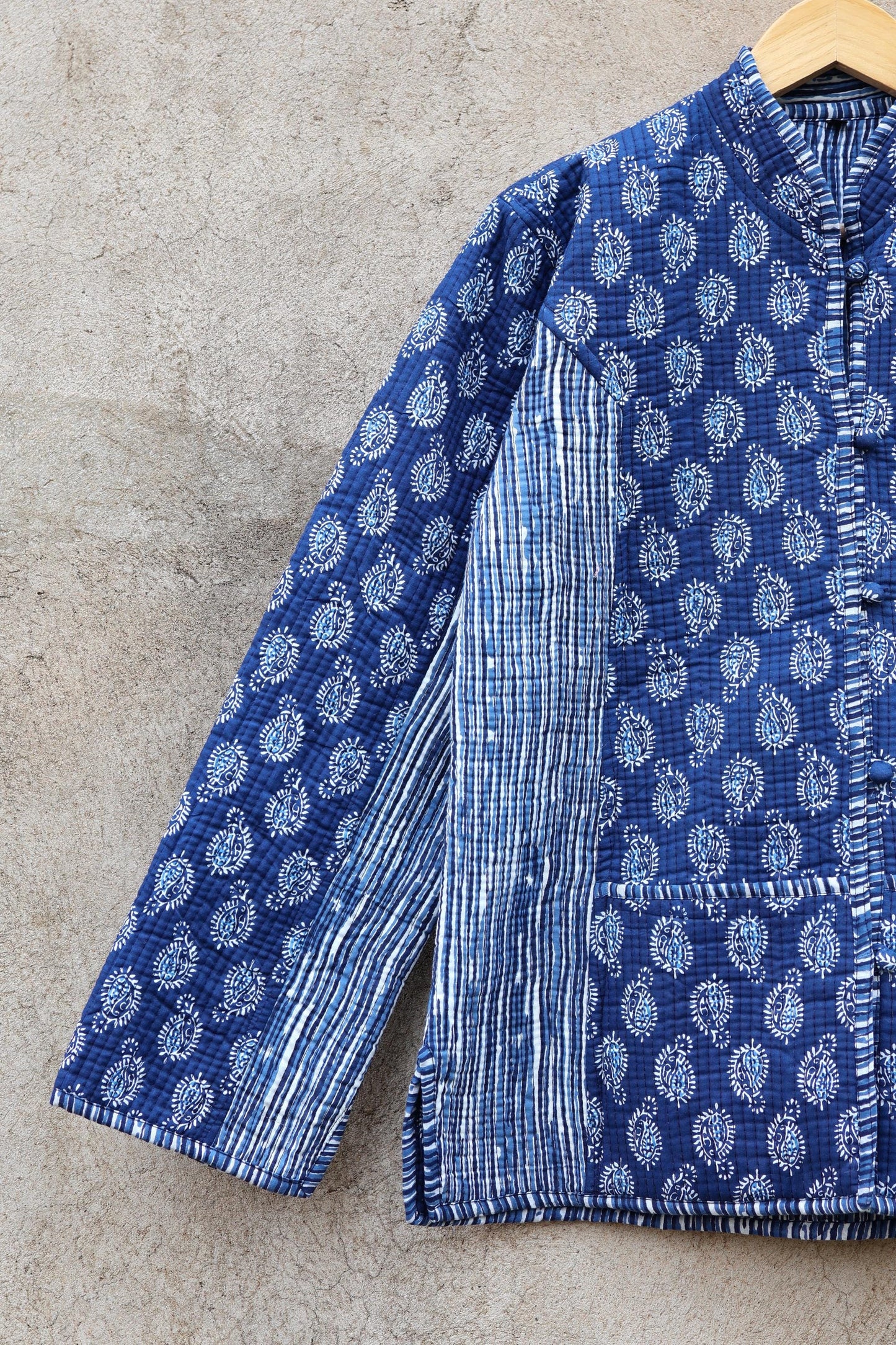 Trendy Cotton Handmade Kantha Quilted Jacket, Reversible Women's Soft Coat, Kimono Indian Vintage Boho Robe, Spring Day Gift for Her
