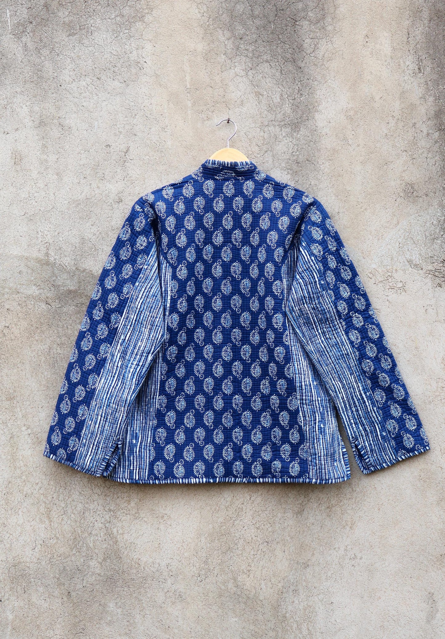 Trendy Cotton Handmade Kantha Quilted Jacket, Reversible Women's Soft Coat, Kimono Indian Vintage Boho Robe, Spring Day Gift for Her