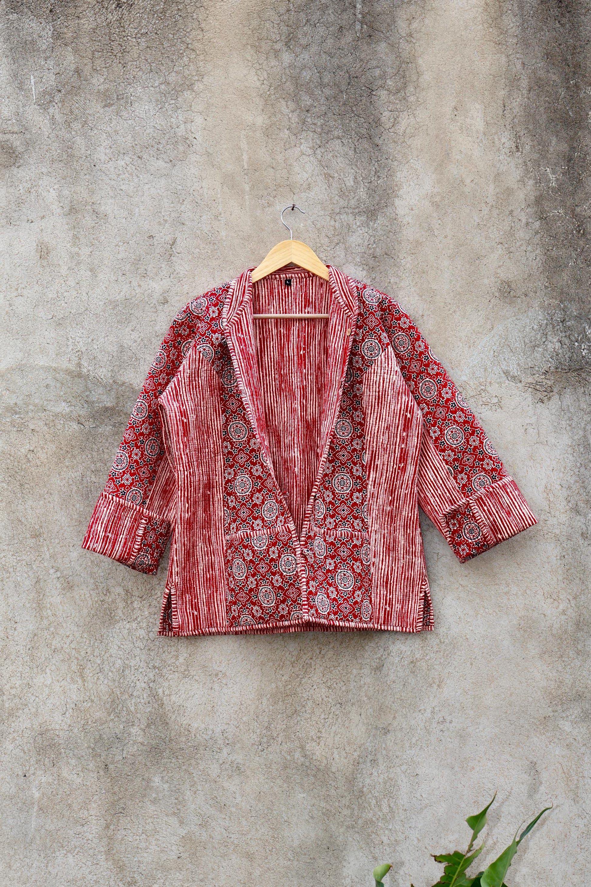 Trendy Cotton Handmade Kantha Quilted Jacket, Reversible Women's Soft Coat, Kimono Indian Vintage Boho Robe, Spring Jacket Gift for Her