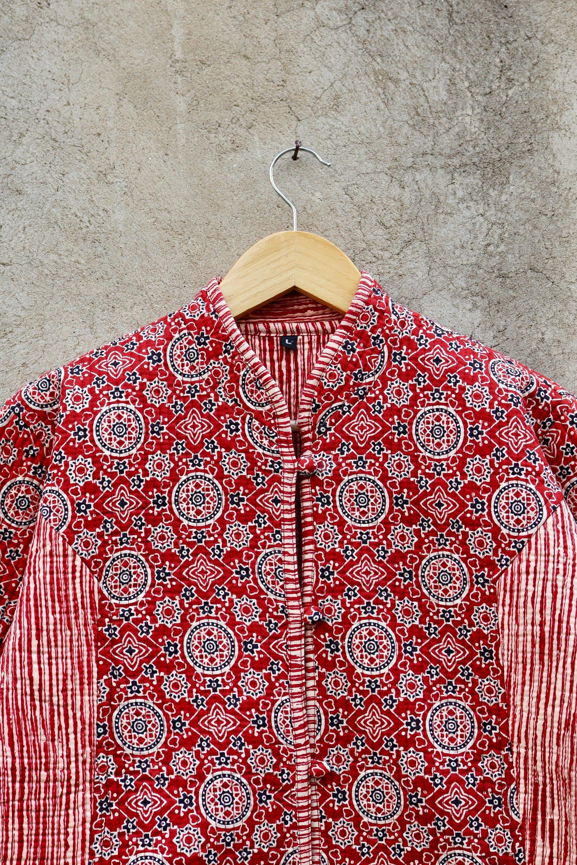 Trendy Cotton Handmade Kantha Quilted Jacket, Reversible Women's Soft Coat, Kimono Indian Vintage Boho Robe, Spring Jacket Gift for Her
