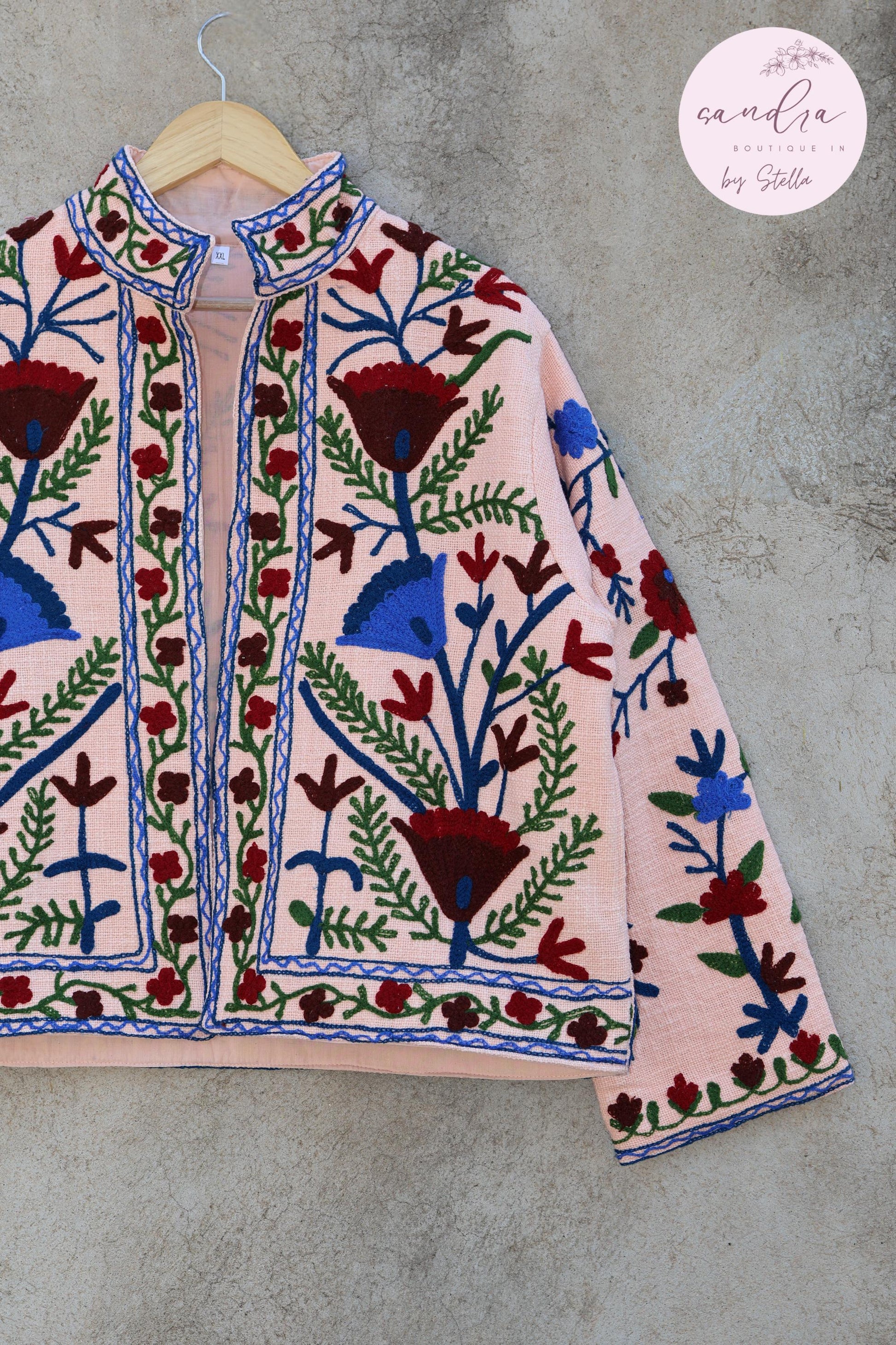 Suzani Embroidery Cotton Jacket, Kimono Jacket, Handmade Soft TNT Fabric Jacket, Women's Clothing Coat, Boho Jacket, Spring Gift for Her