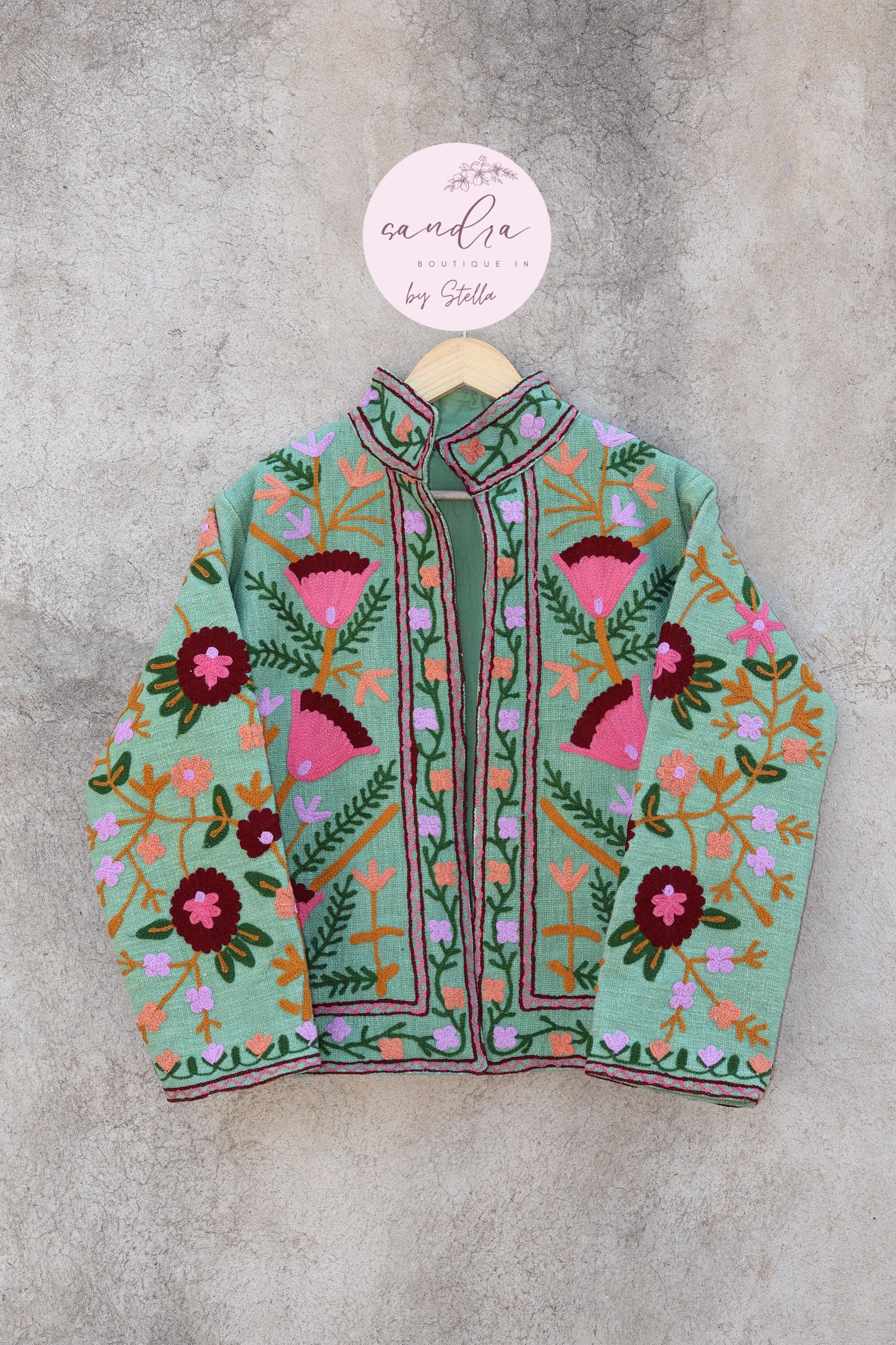 Suzani Embroidery Cotton Jacket, Kimono Jacket, Handmade Soft TNT Fabric Jacket, Women's Clothing Coat, Boho Jacket, Spring Gift for Her