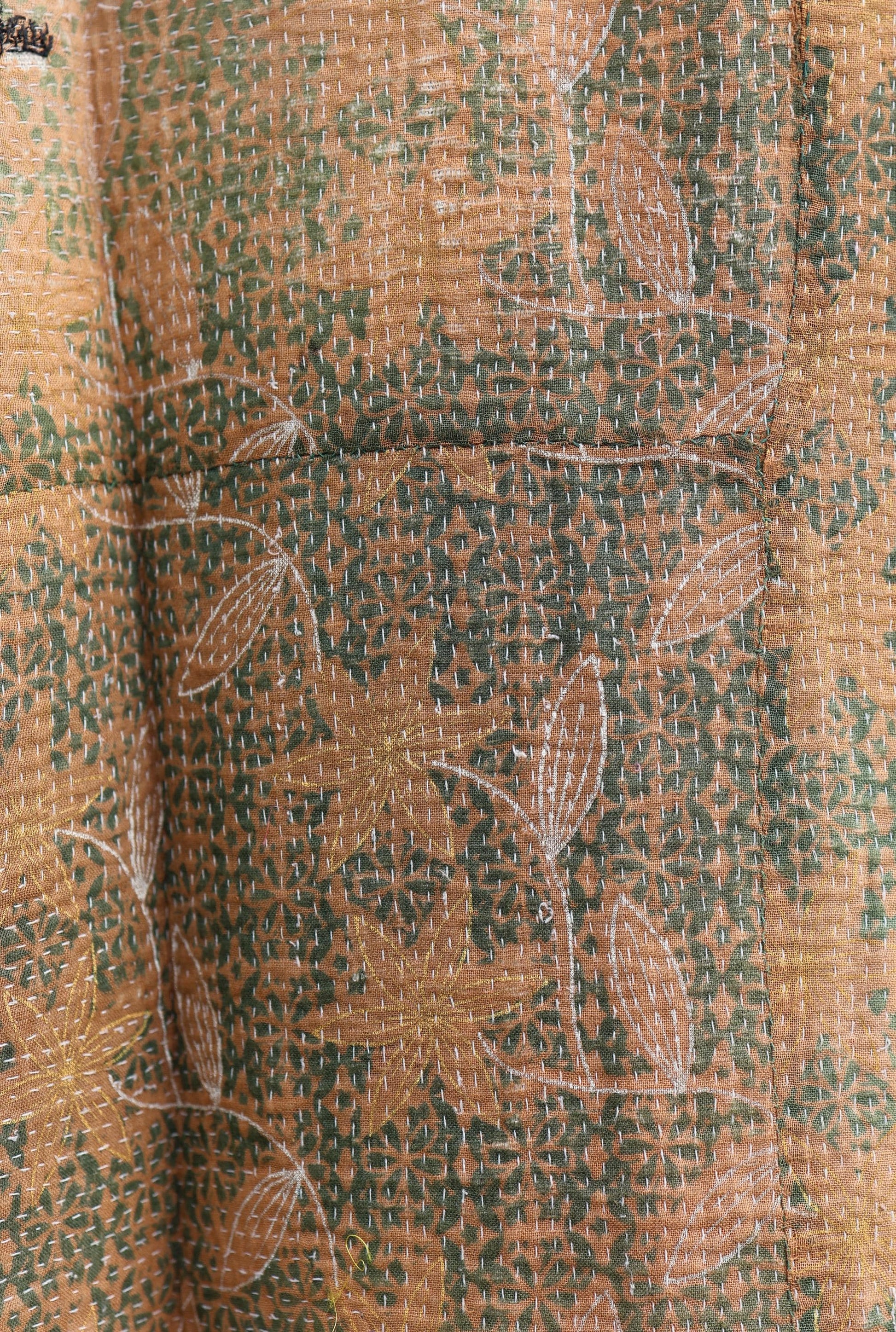 Handmade Vintage Kantha Kimono for Women - Unique Bohemian Outerwear from Recycled Indian Quilts, Ethnic style Robe, Up-Cycled Kimono Jacket