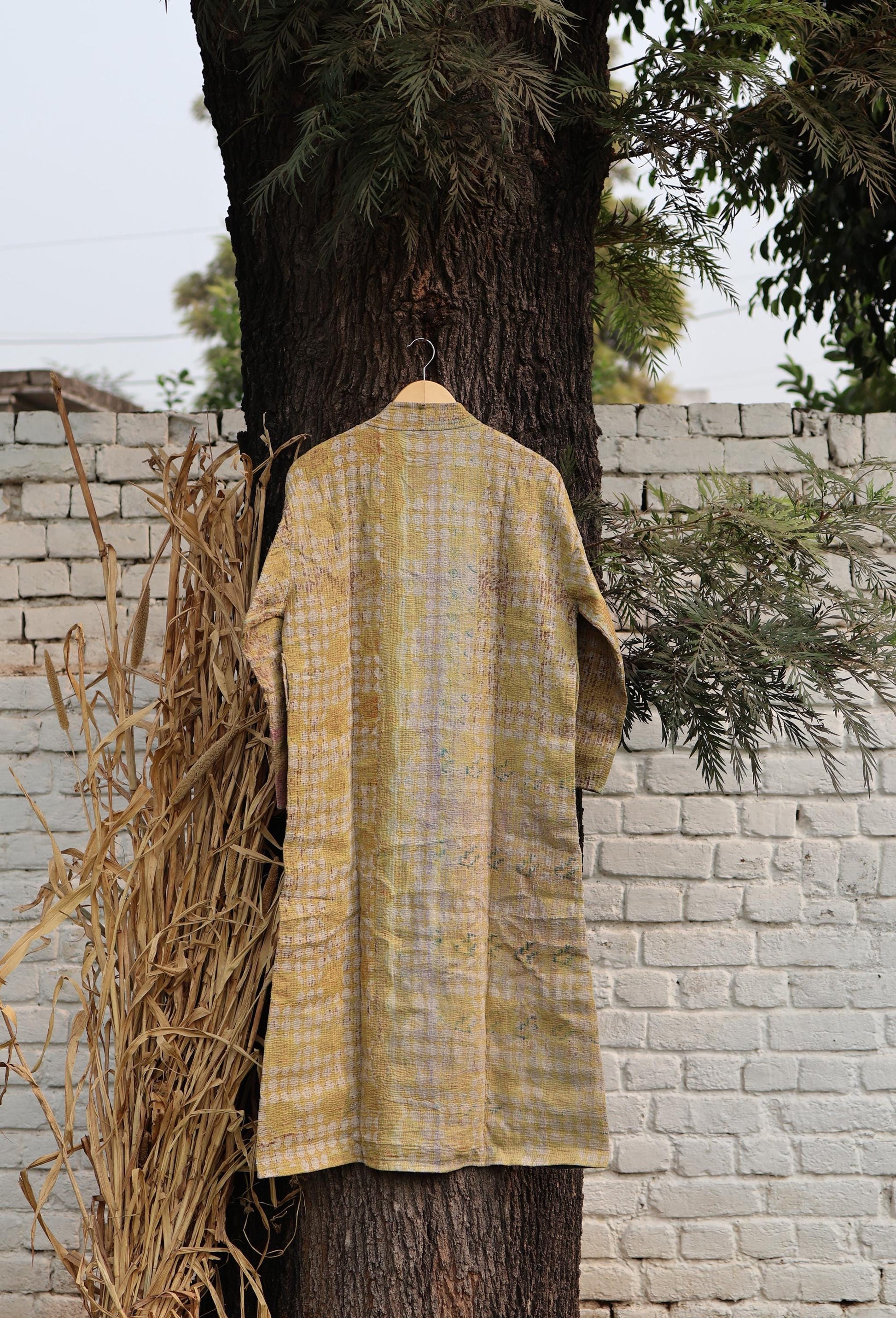 Handmade Vintage Kantha Kimono for Women - Unique Bohemian Outerwear from Recycled Indian Quilts, Ethnic style Robe, Up-Cycled Kimono Jacket