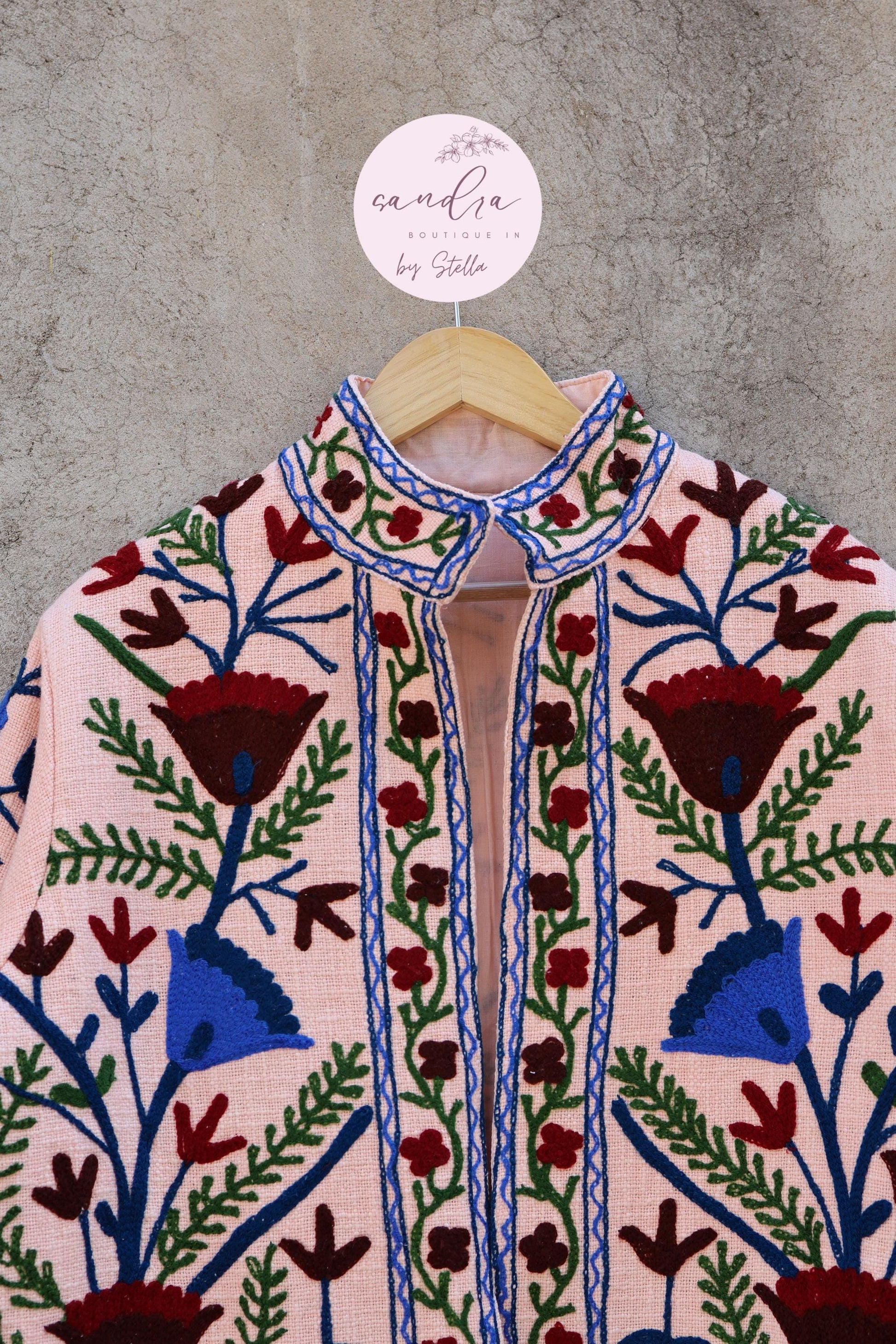 Suzani Embroidery Cotton Jacket, Kimono Jacket, Handmade Soft TNT Fabric Jacket, Women's Clothing Coat, Boho Jacket, Spring Gift for Her