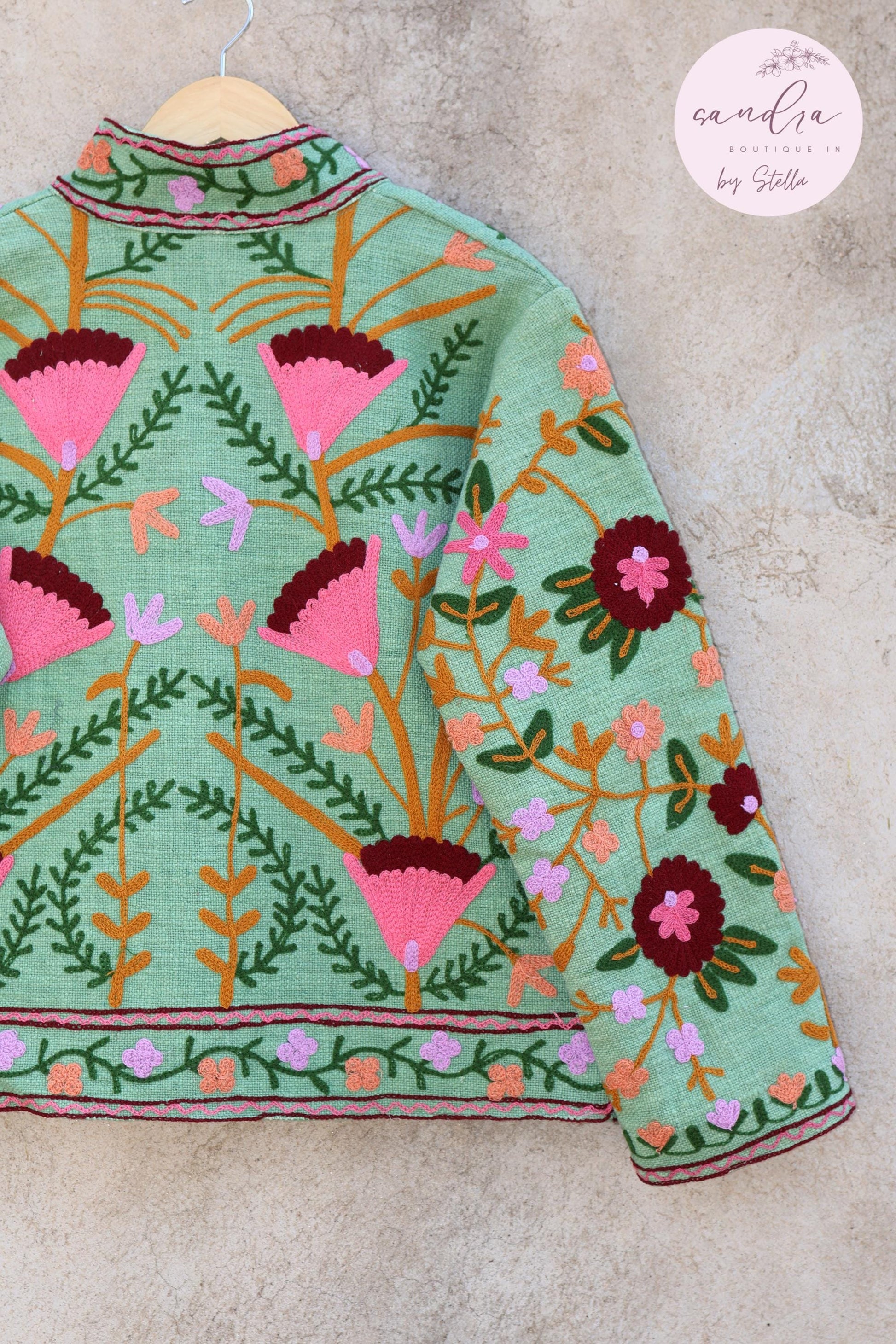 Suzani Embroidery Cotton Jacket, Kimono Jacket, Handmade Soft TNT Fabric Jacket, Women's Clothing Coat, Boho Jacket, Spring Gift for Her