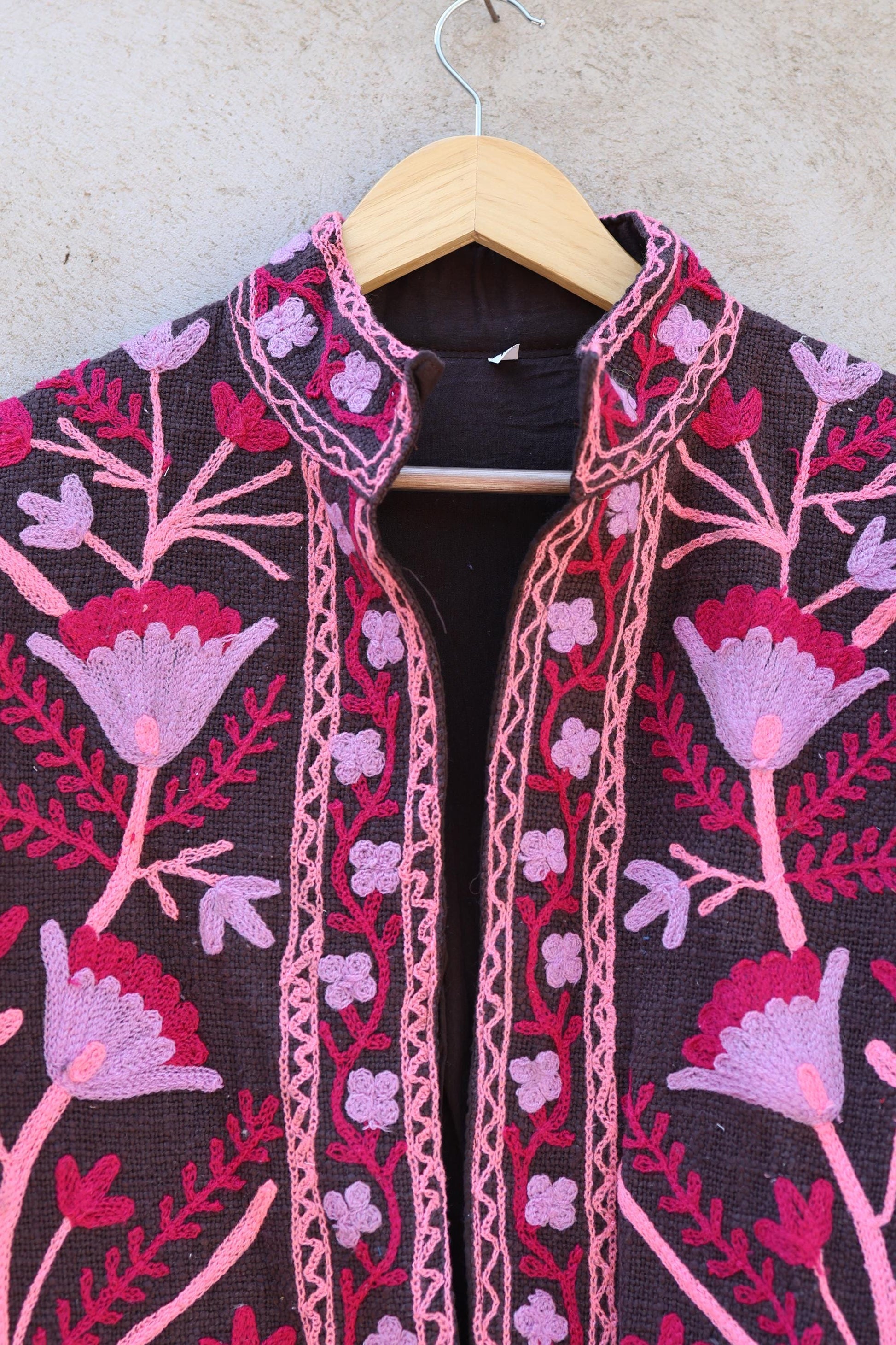 Suzani Embroidery Cotton Jacket, Kimono Jacket, Handmade Soft TNT Fabric Jacket, Women's Clothing Coat, Boho Jacket, Spring Gift for Her