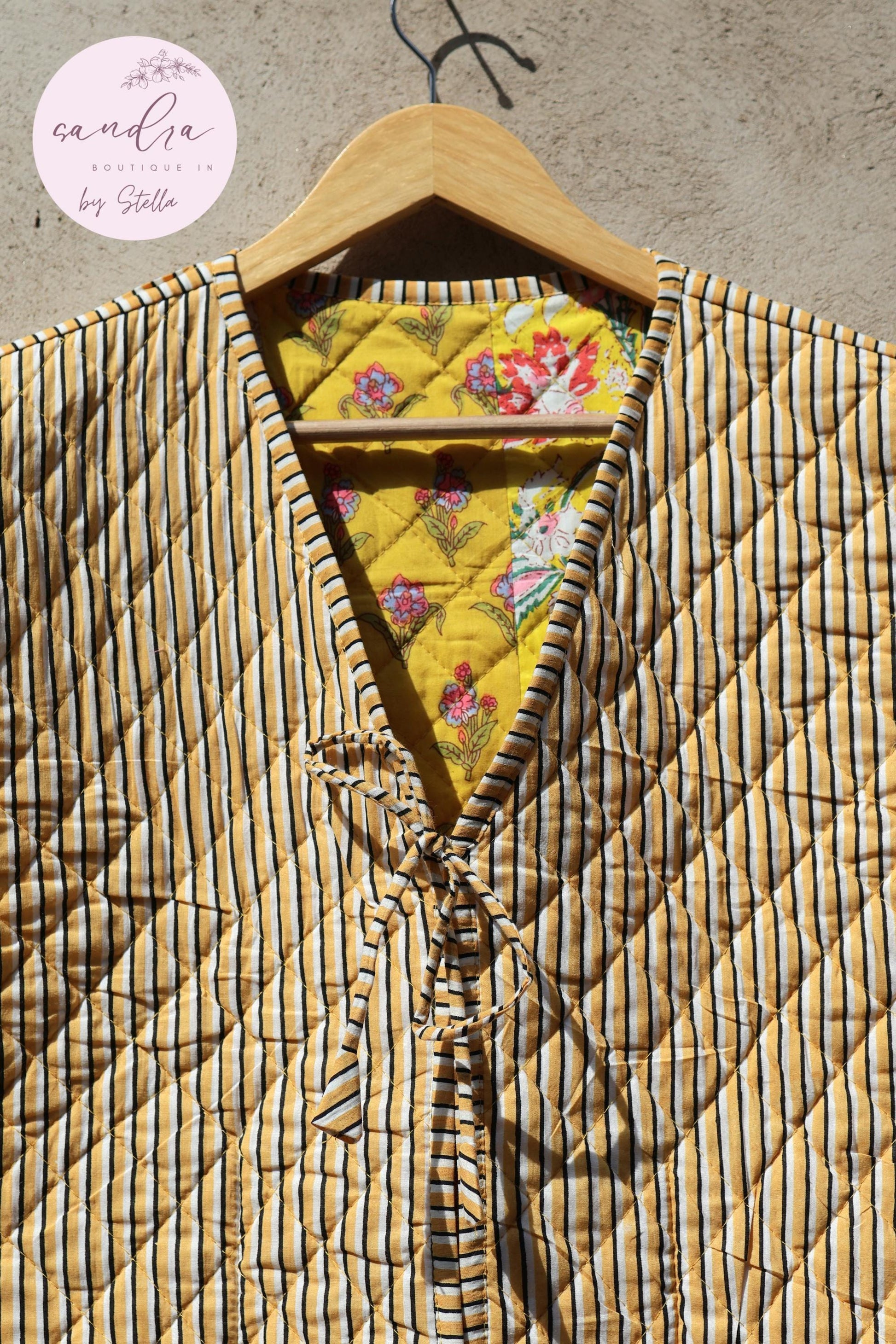 Handmade Cotton Quilted Vest, Vintage Indian Patchwork Kimono Gilet, New Style Women's Outerwear Waistcoat, Boho Spring Jacket Gift for Her