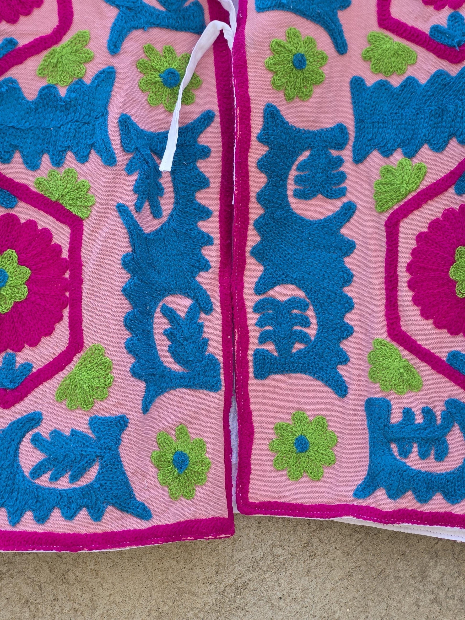 Indian Handmade Suzani Embroidery Jacket, Unique Style Artisan Made Jacket, Floral Women's Coat, New Style Jacket, Boho Suzani, Gift for Her