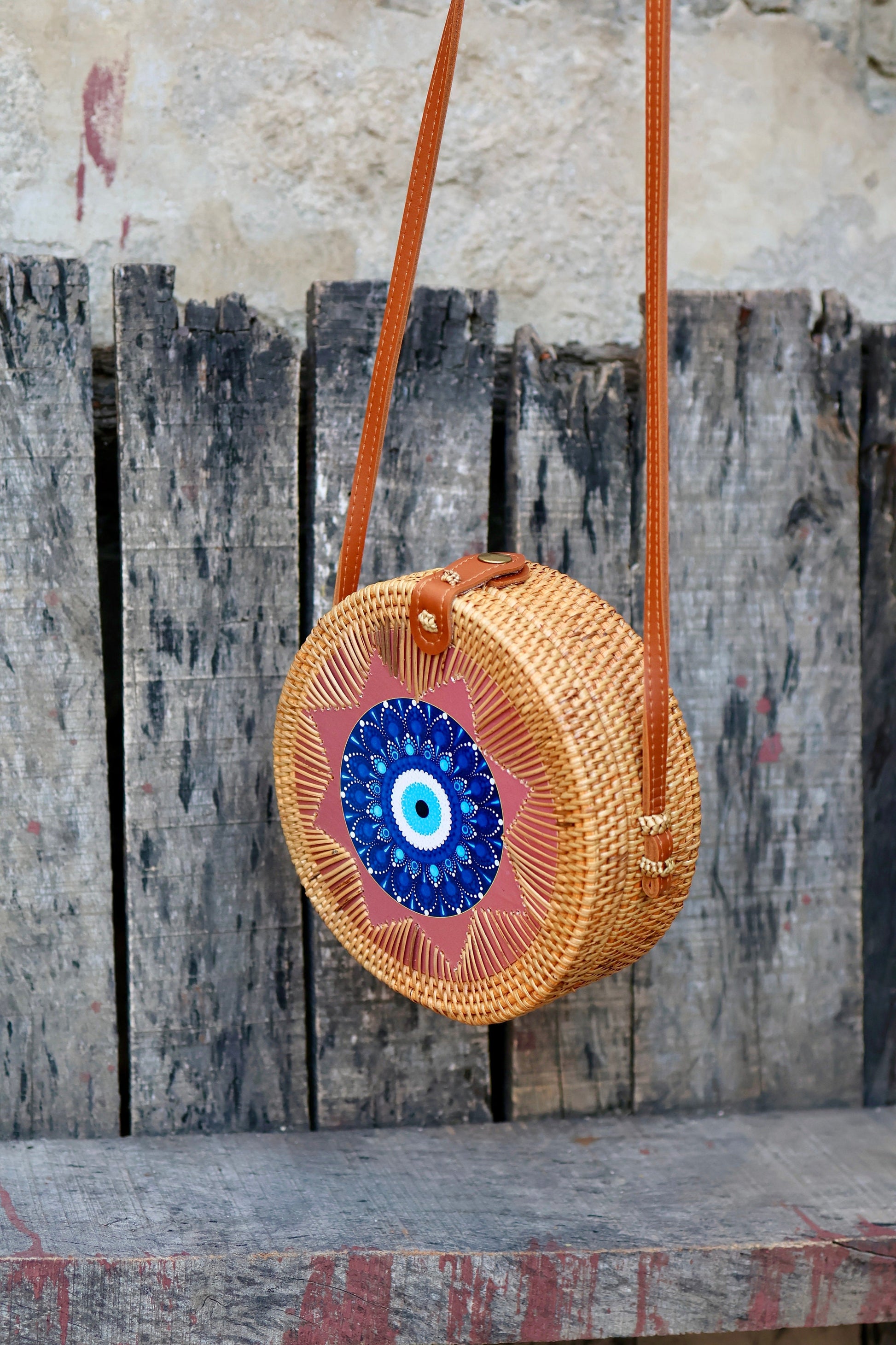 Round Rattan Bags, Bali Bag, Braided Straw Bag, Woven Crossbody Purse, Bali Sling Bags, Bohemian Rattan Bags, Gift for her