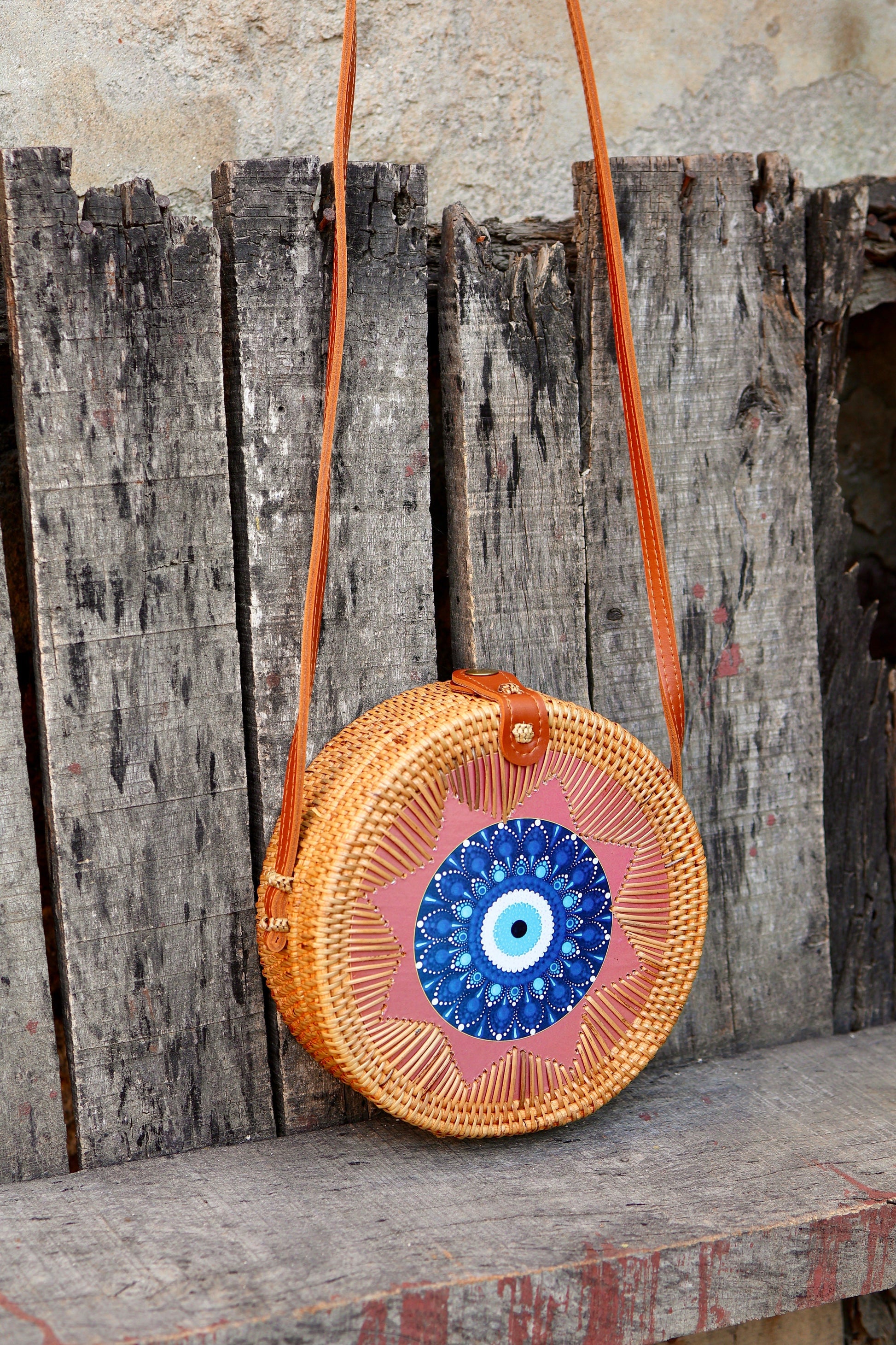 Round Rattan Bags, Bali Bag, Braided Straw Bag, Woven Crossbody Purse, Bali Sling Bags, Bohemian Rattan Bags, Gift for her