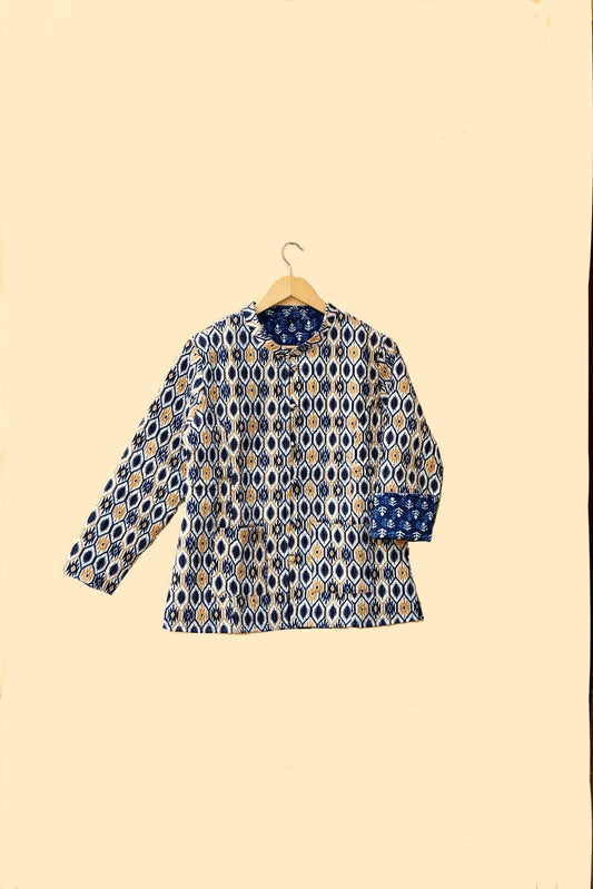 Cotton Handmade Kantha Jacket, Womens Clothing Quilted Reversible Coat, Kimono Indian Hand Printed Vintage Boho Vest Valentines Gift for Her