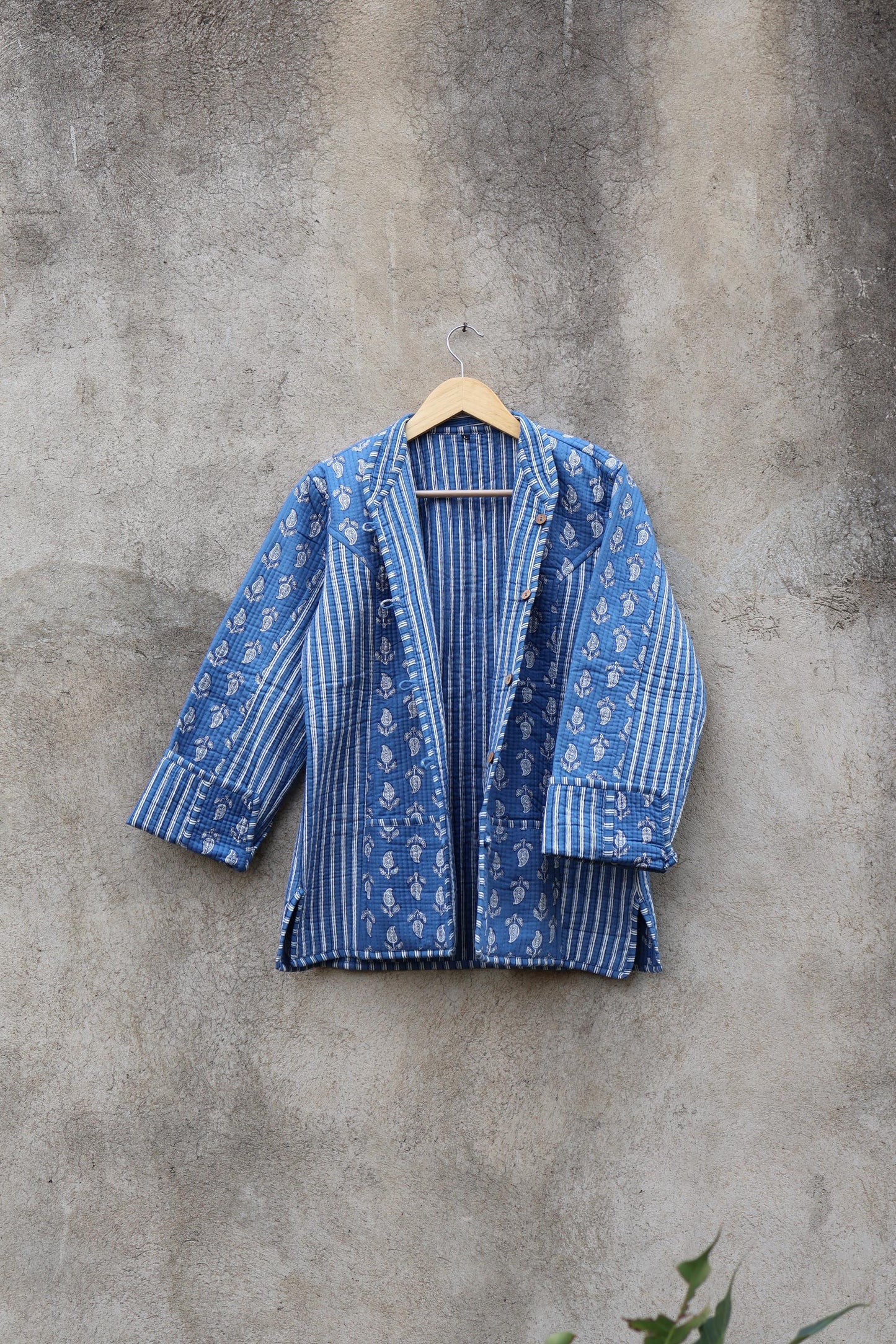 Trendy Cotton Handmade Kantha Quilted Jacket, Reversible Women's Soft Coat, Kimono Indian Vintage Boho Robe, Spring Jacket Gift for Her