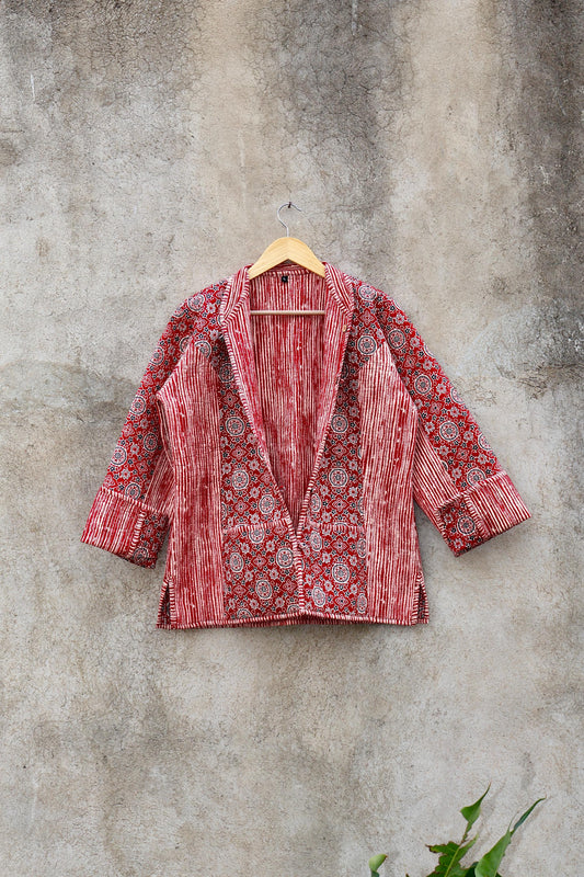 Trendy Cotton Handmade Kantha Quilted Jacket, Reversible Women's Soft Coat, Kimono Indian Vintage Boho Robe, Spring Jacket Gift for Her