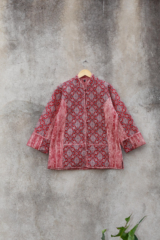Trendy Cotton Handmade Kantha Quilted Jacket, Reversible Women's Soft Coat, Kimono Indian Vintage Boho Robe, Spring Jacket Gift for Her