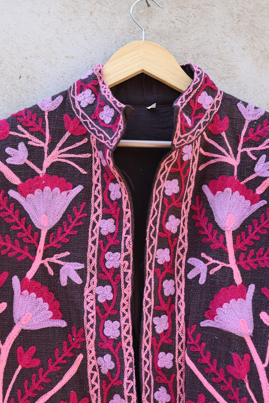 Suzani Embroidery Cotton Jacket, Kimono Jacket, Handmade Soft TNT Fabric Jacket, Women's Clothing Coat, Boho Jacket, Spring Gift for Her