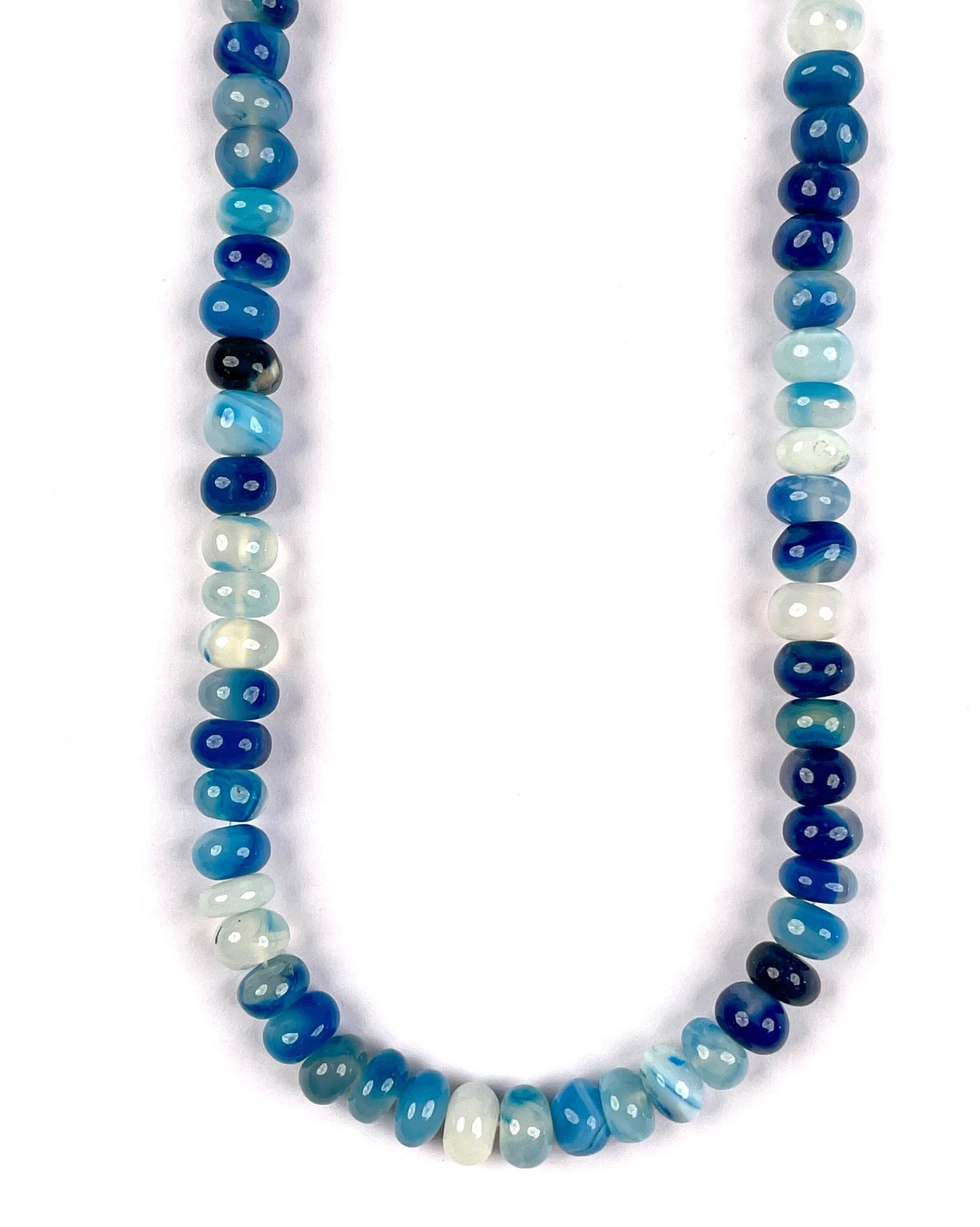 Blue Onyx Rondelle Beads