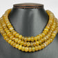 Yellow Onyx Smooth Rondelle Beads