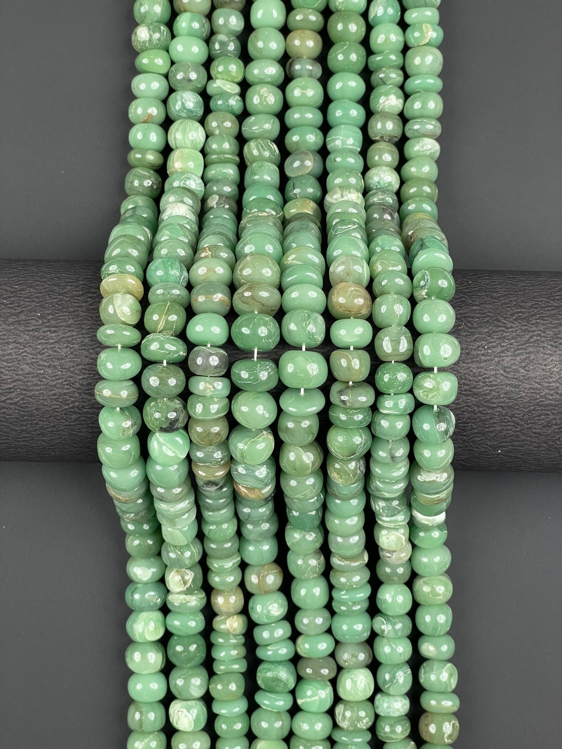  Green Aventurine Smooth Rondelle Beads