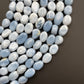 Natural Blue Opal Oval Beads
