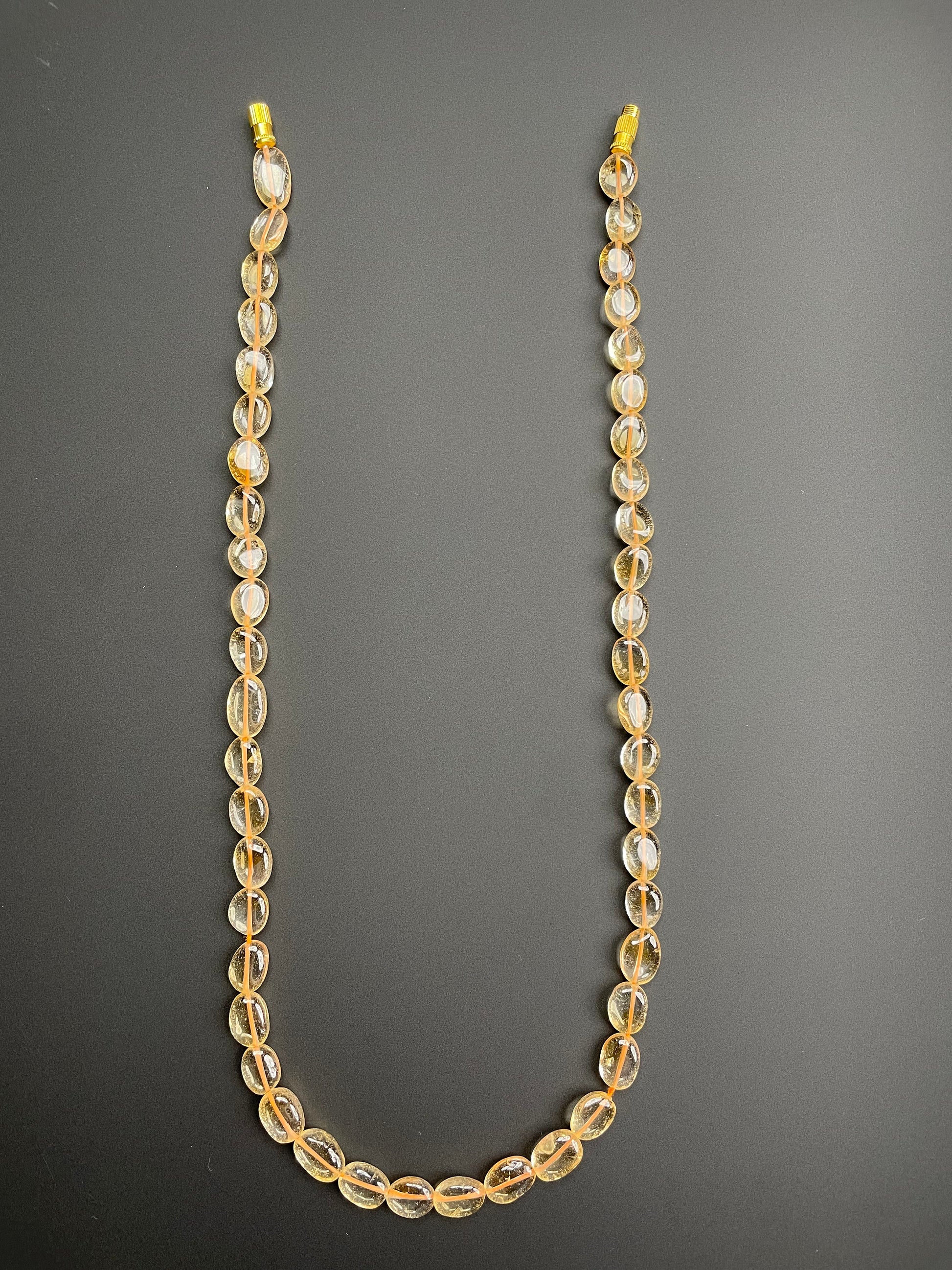 Natural Citrine Oval shaped Beads