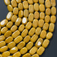 Natural Yellow Aventurine Oval Beads
