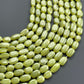 Green Serpentine Oval Beads