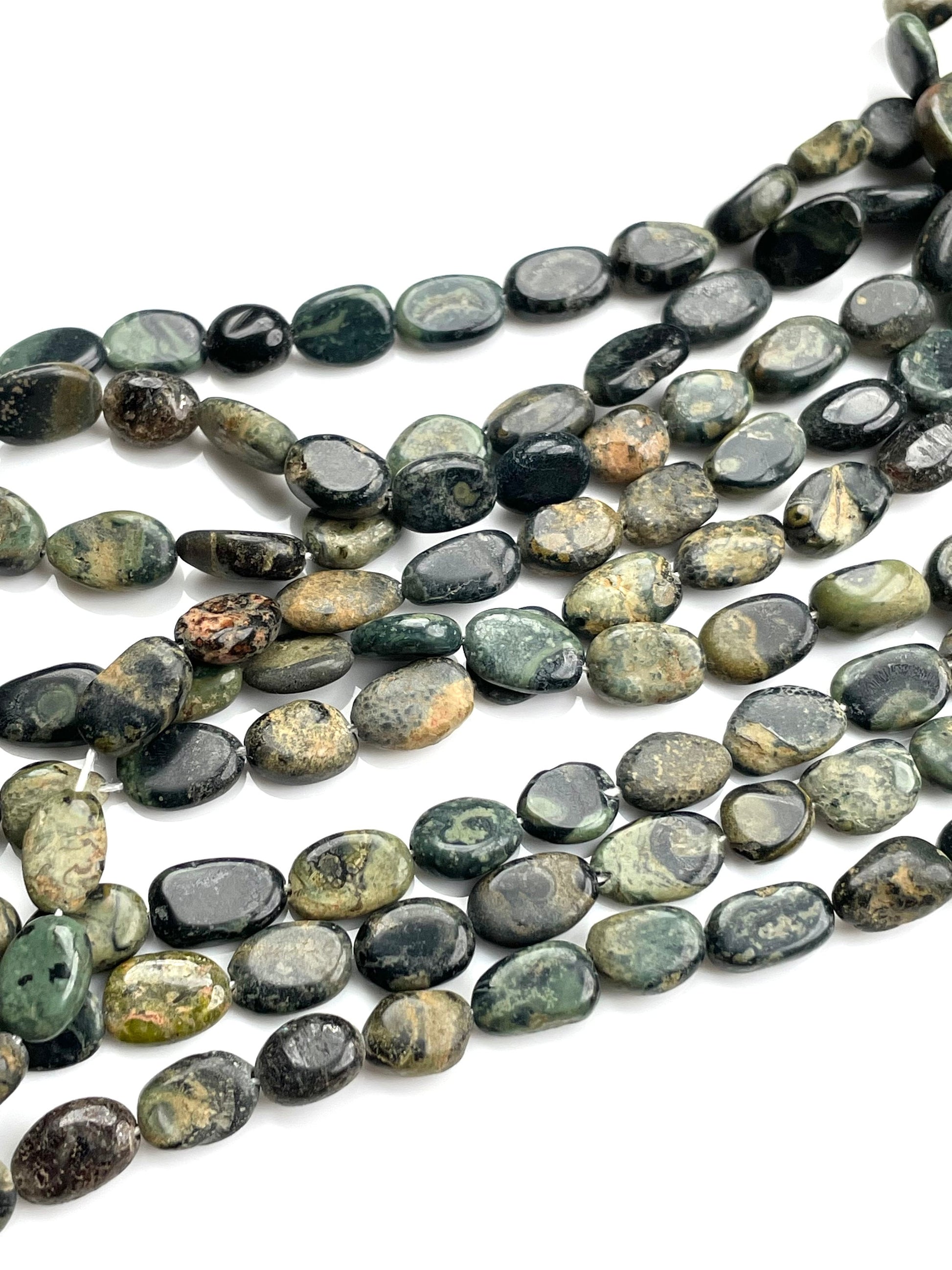 Genuine Kambaba Jasper Oval Beads