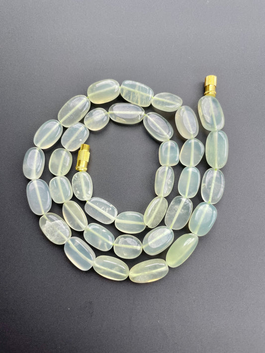 Natural New Jade Serpentine Oval Beads AAA+ Grade,  18'' Inch Strand, Light Green Serpentine Beads