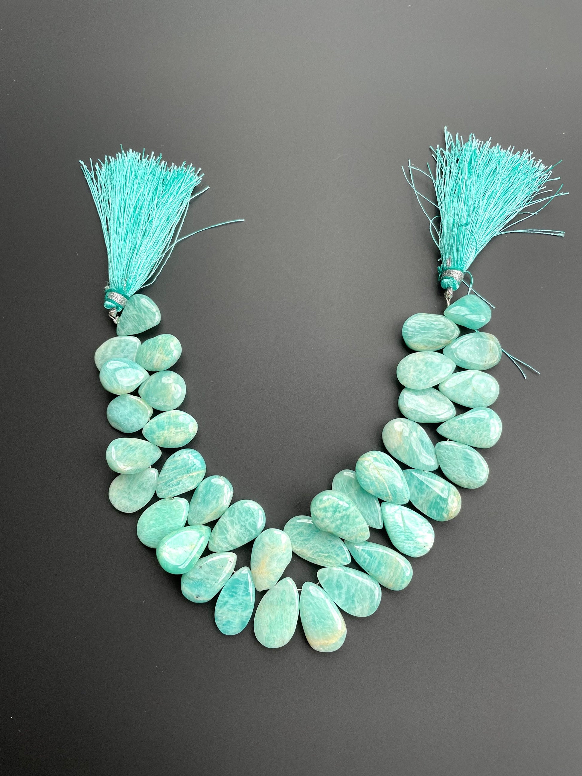 Natural Amazonite Briolette Beads